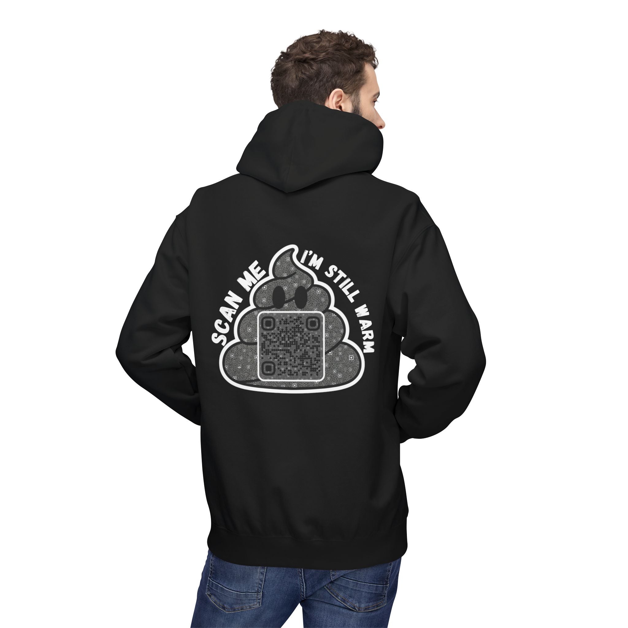 Poop QR Unisex Kangaroo Pockets Hoodie