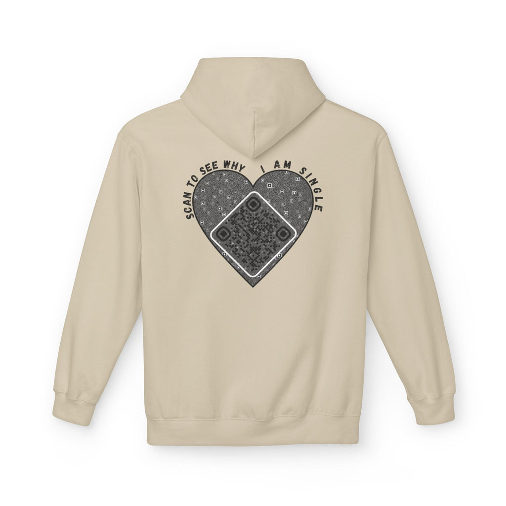 Heart QR Unisex Kangaroo Pockets Hoodie