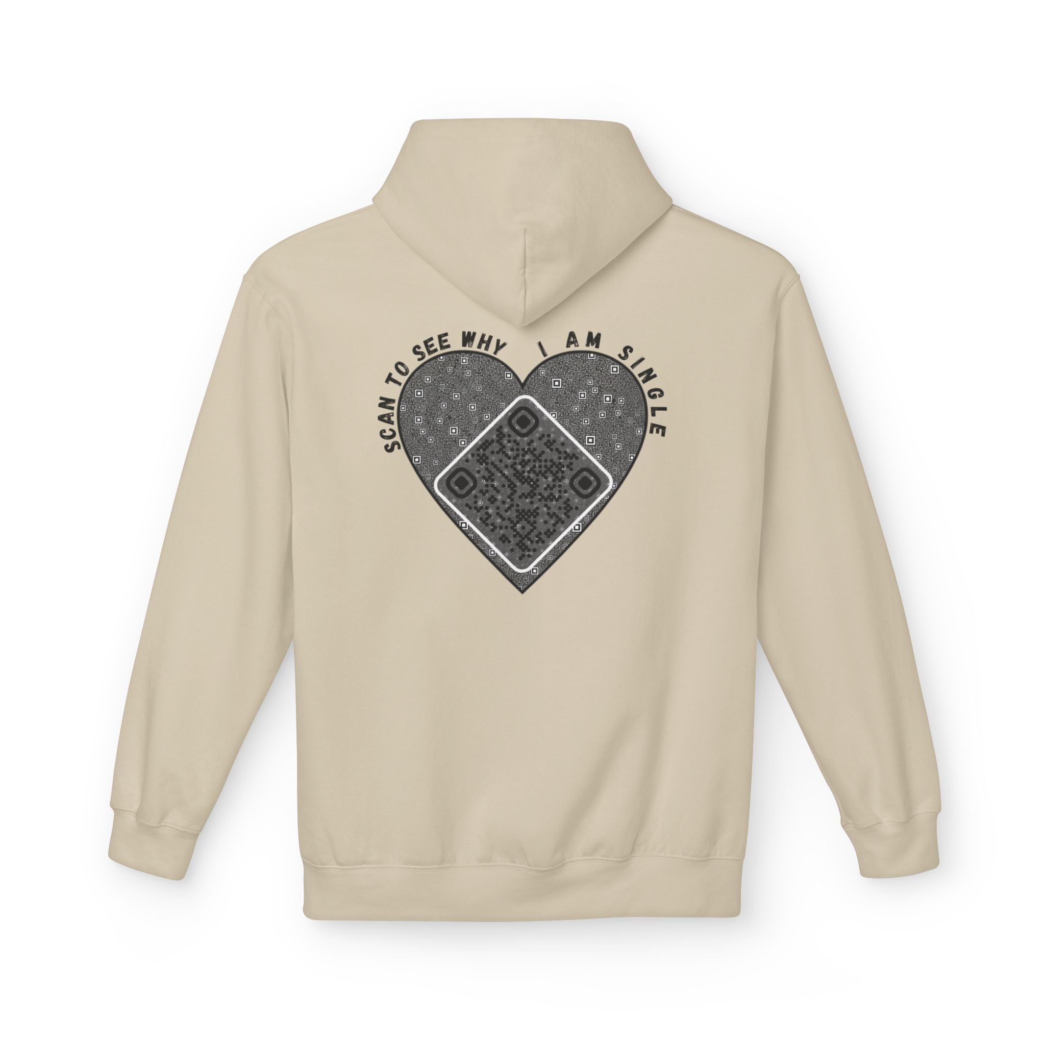 Heart QR Unisex Kangaroo Pockets Hoodie