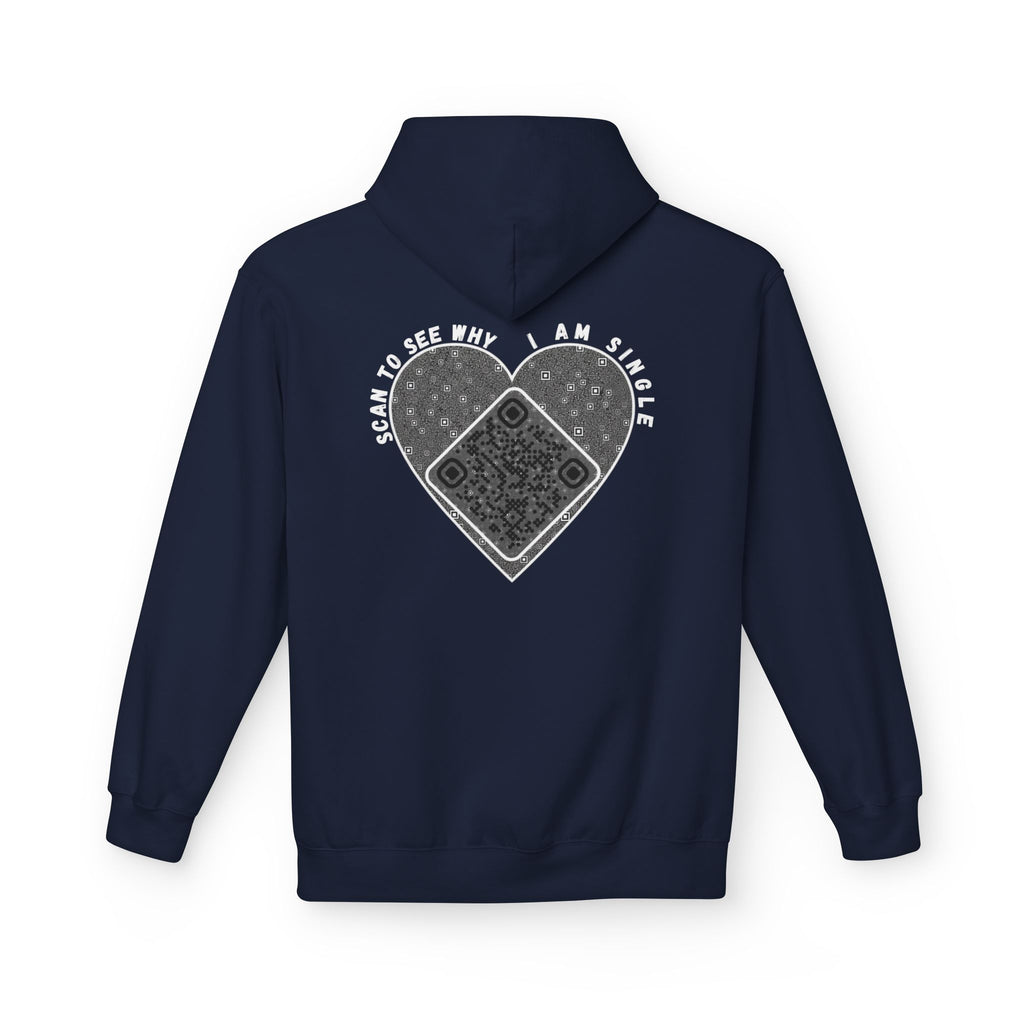 Heart QR Unisex Kangaroo Pockets Hoodie
