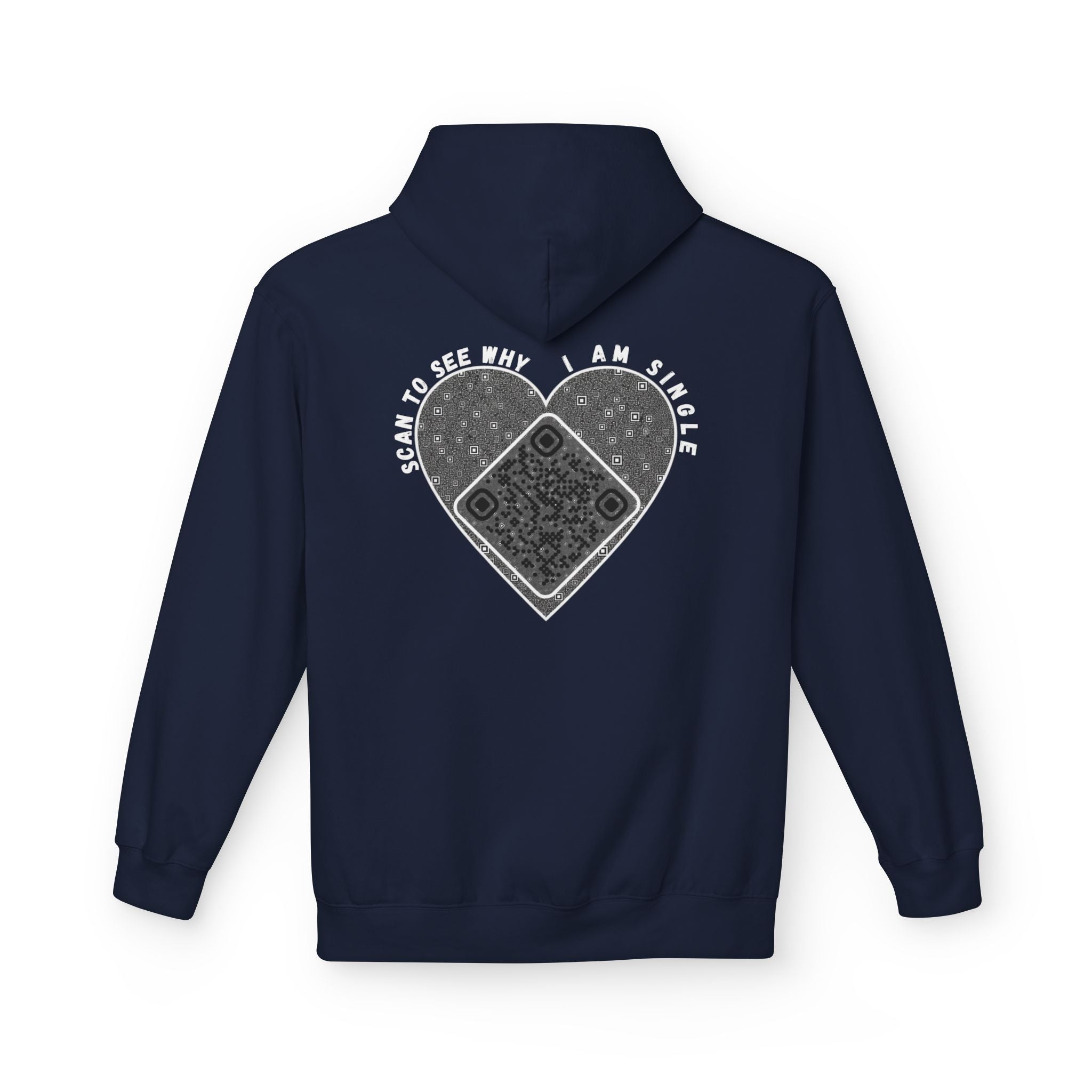 Heart QR Unisex Kangaroo Pockets Hoodie