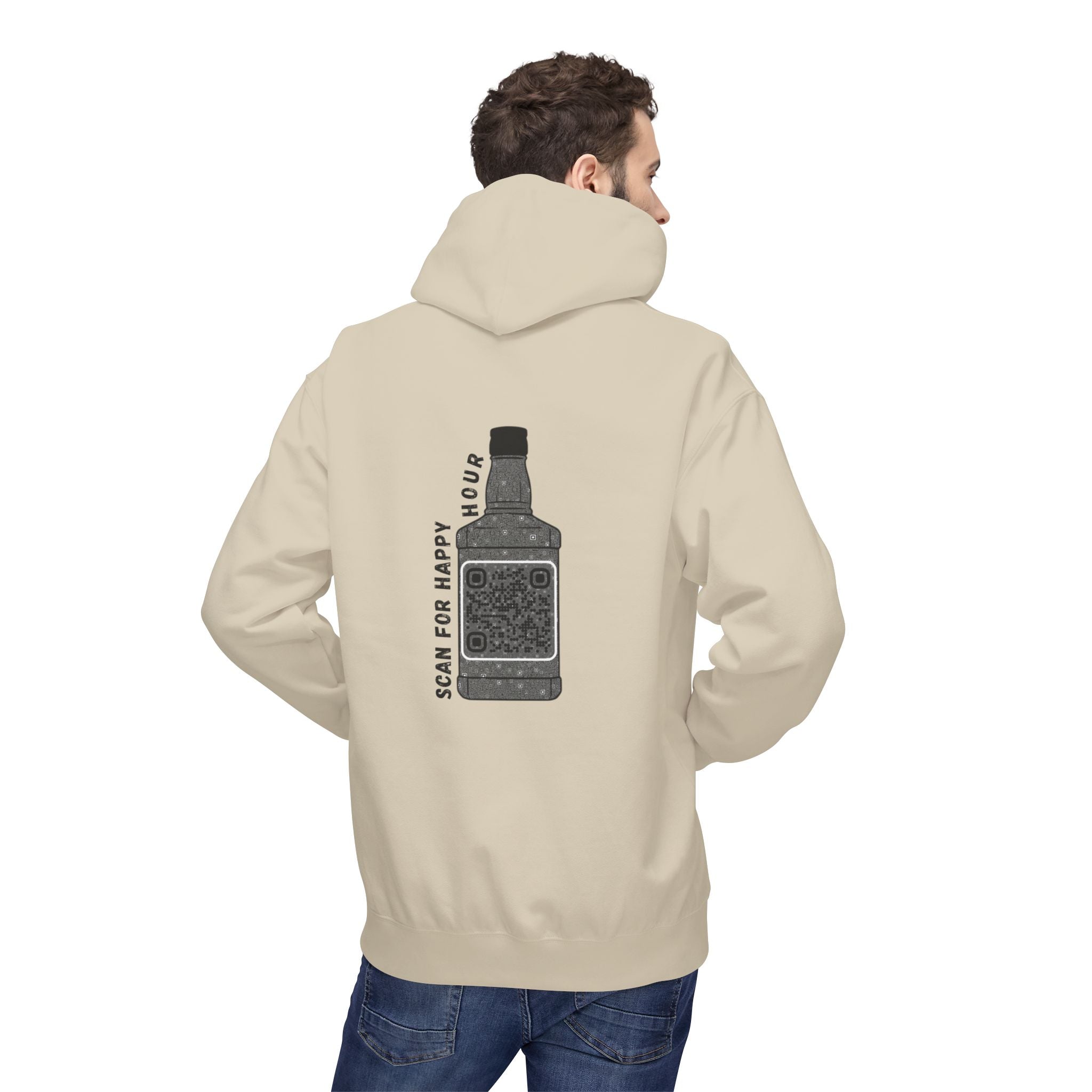 Whiskey QR Unisex Kangaroo Pockets Hoodie