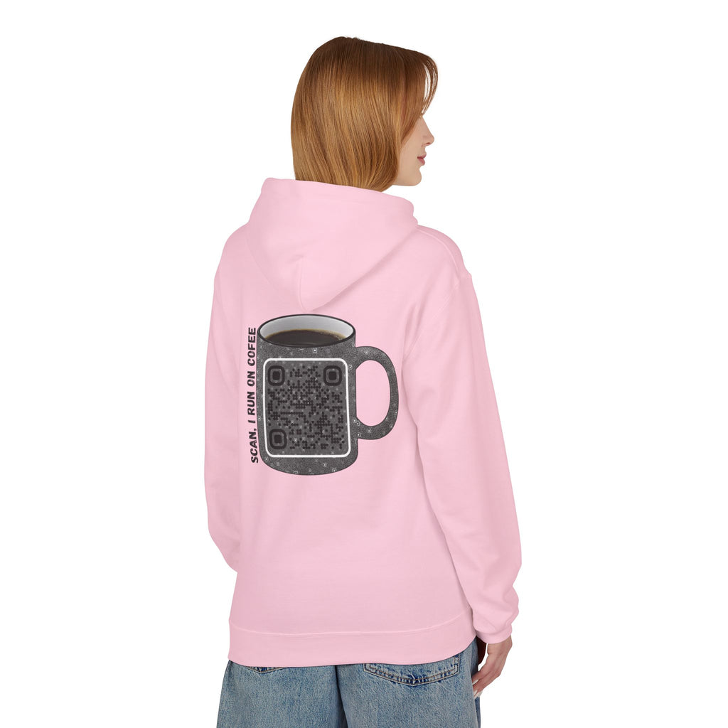Caffeine QR Unisex Kangaroo Pockets Hoodie