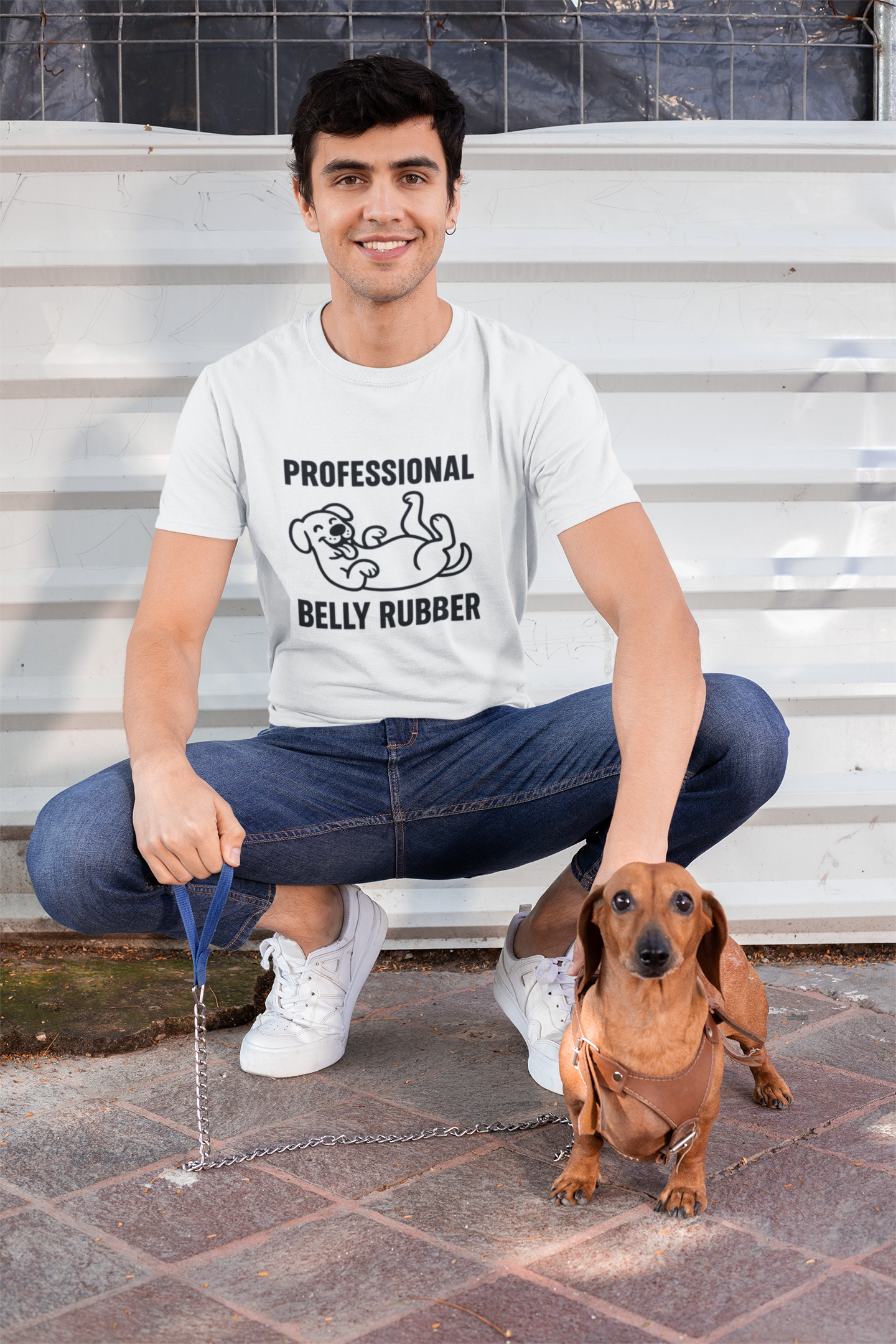 Dog Belly Rubber Unisex T-Shirt