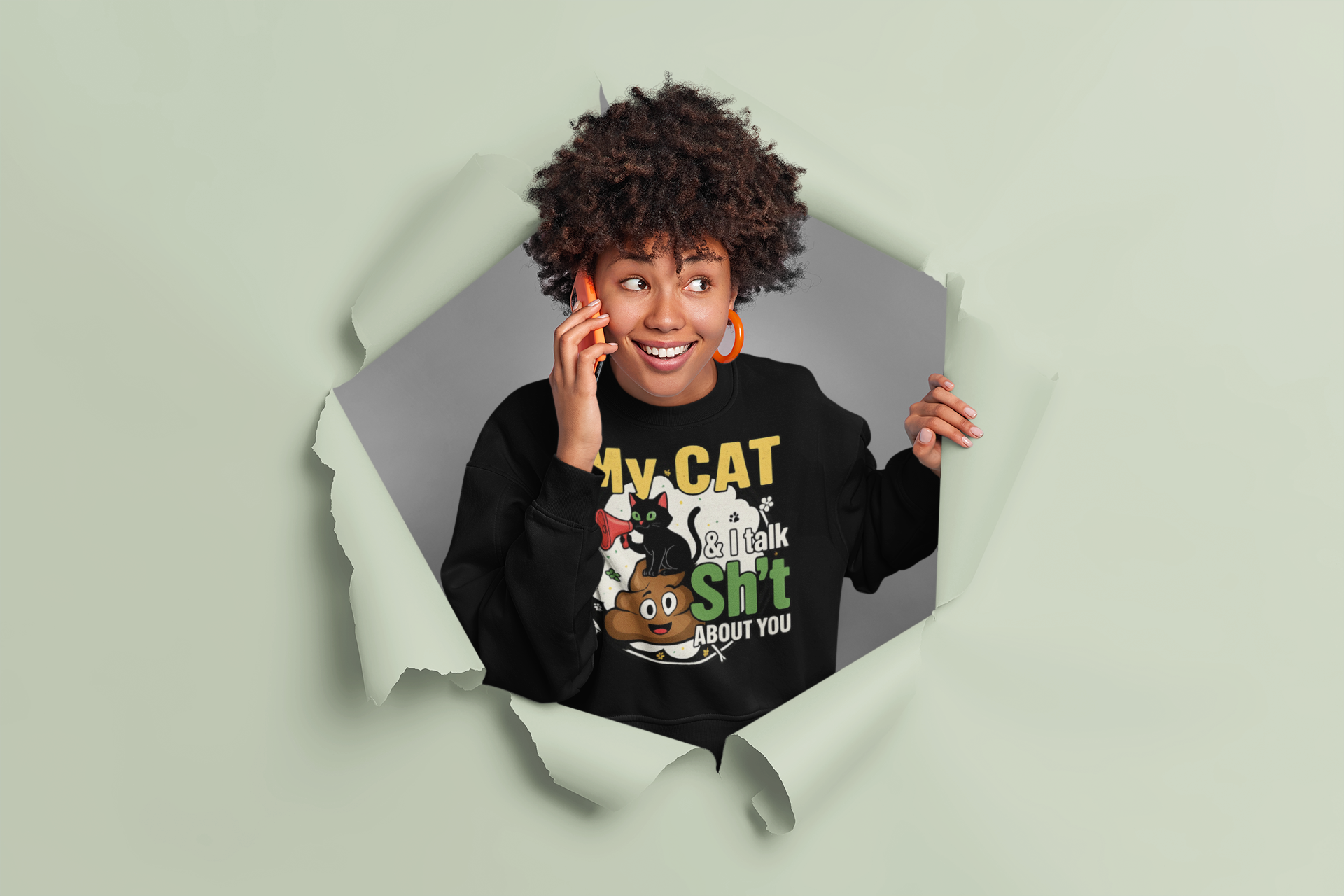 Cat Talk Sh*t Unisex Sweatshirt