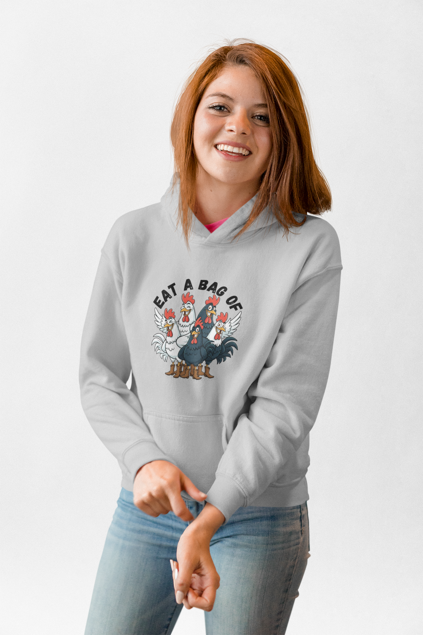 Eat a Bag of .... Funny Unisex Kangaroo Pockets Hoodie