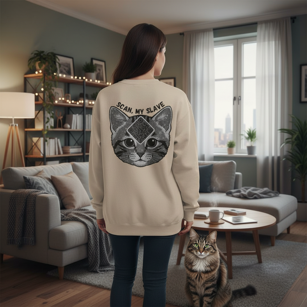 Cat QR Unisex Sweatshirt