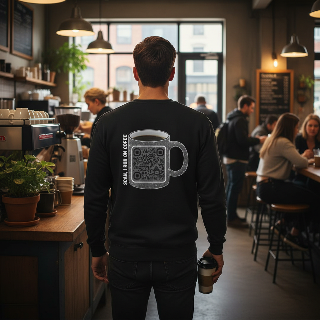 Caffeine QR Unisex Sweatshirt