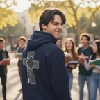 Faith QR Unisex Kangaroo Pockets Hoodie