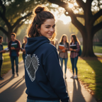 Heart QR Unisex Kangaroo Pockets Hoodie