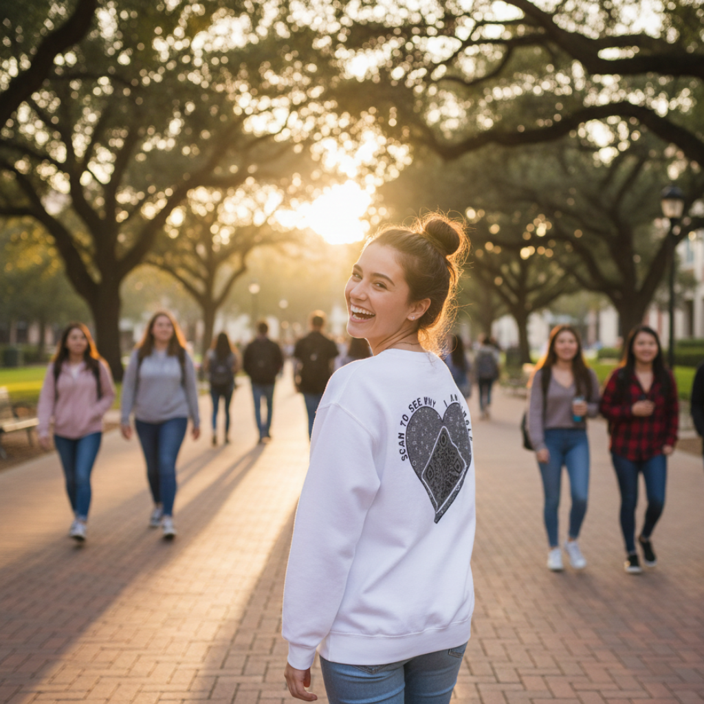 Heart QR Unisex Sweatshirt