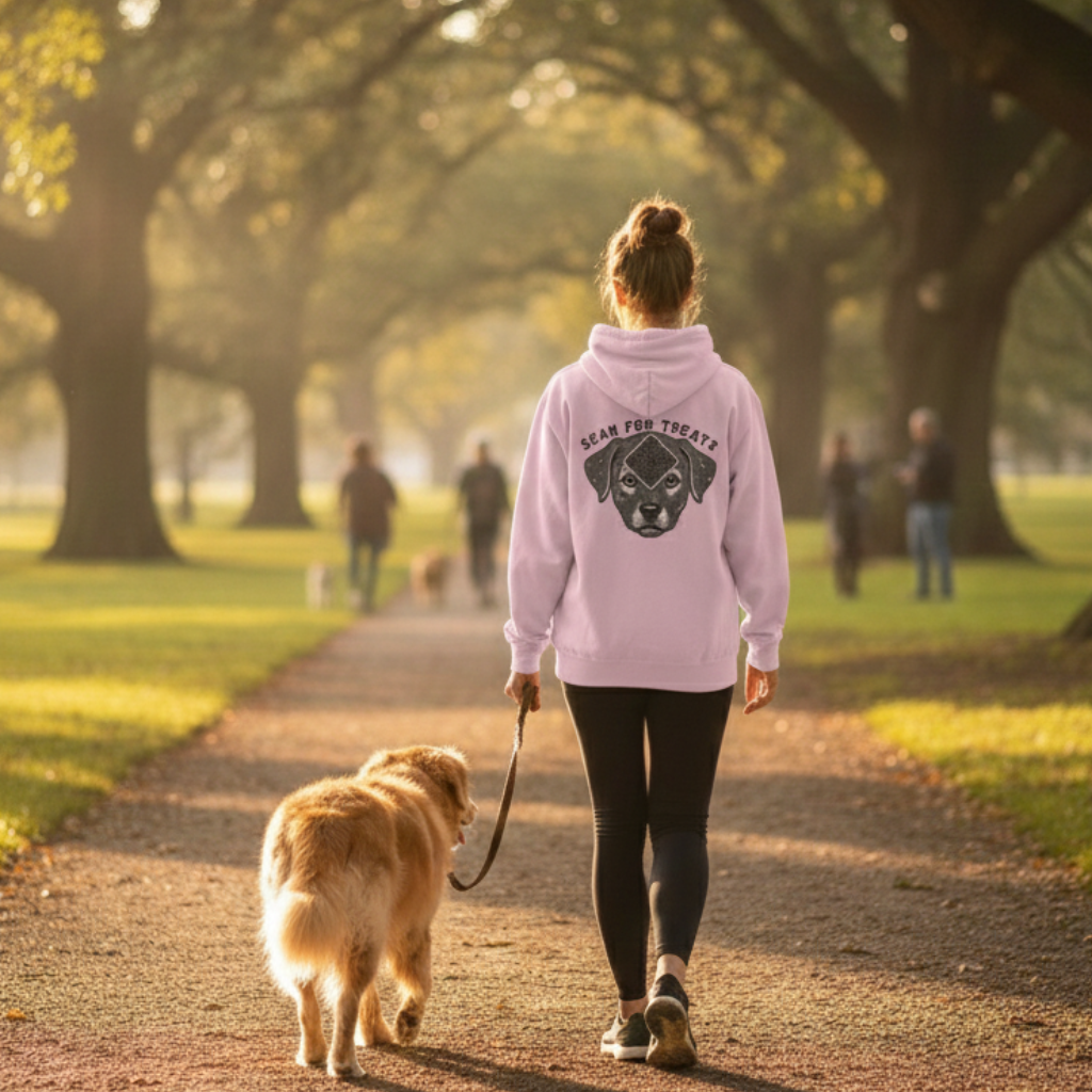 Dog QR Unisex Kangaroo Pockets Hoodie