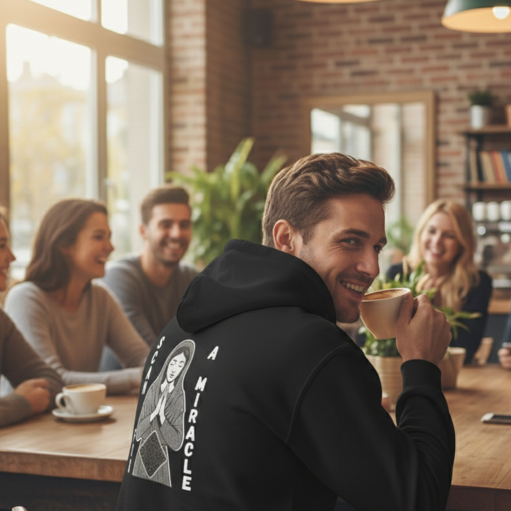 Miracle QR Unisex Kangaroo Pockets Hoodie