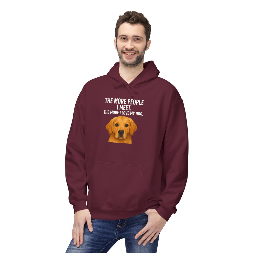 Love My Dog More Unisex Kangaroo Pocket Hoodie