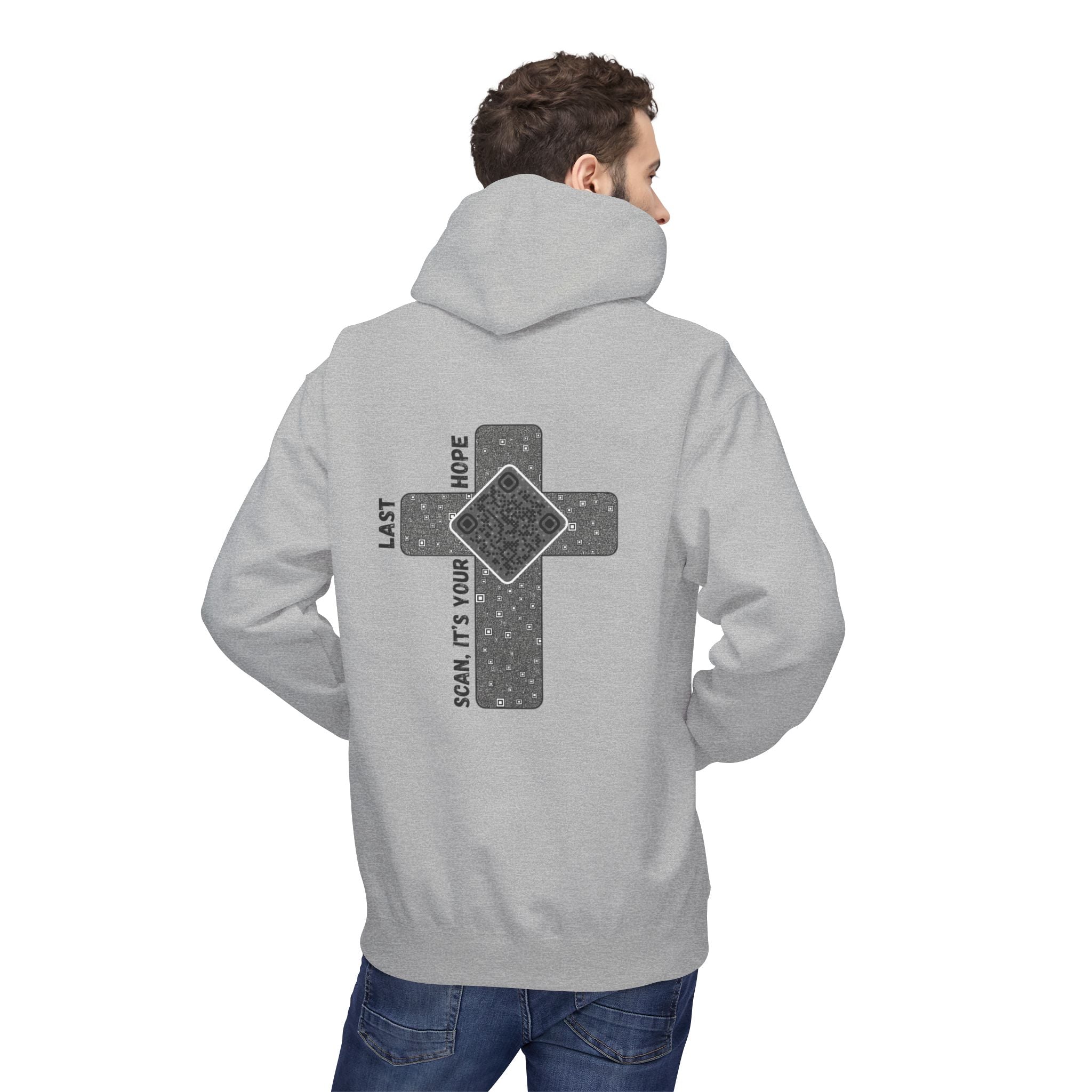 Faith QR Unisex Kangaroo Pockets Hoodie