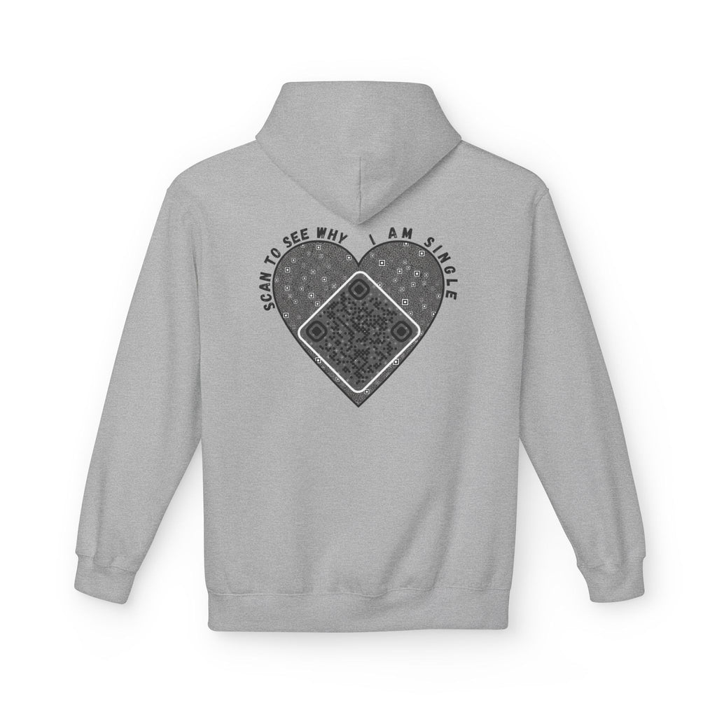 Heart QR Unisex Kangaroo Pockets Hoodie