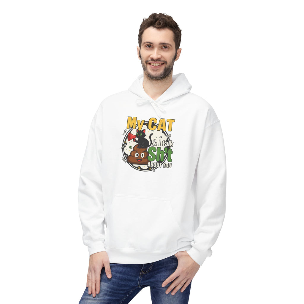Cat Talk Sh*t Unisex Kangaroo Pocket Hoodie