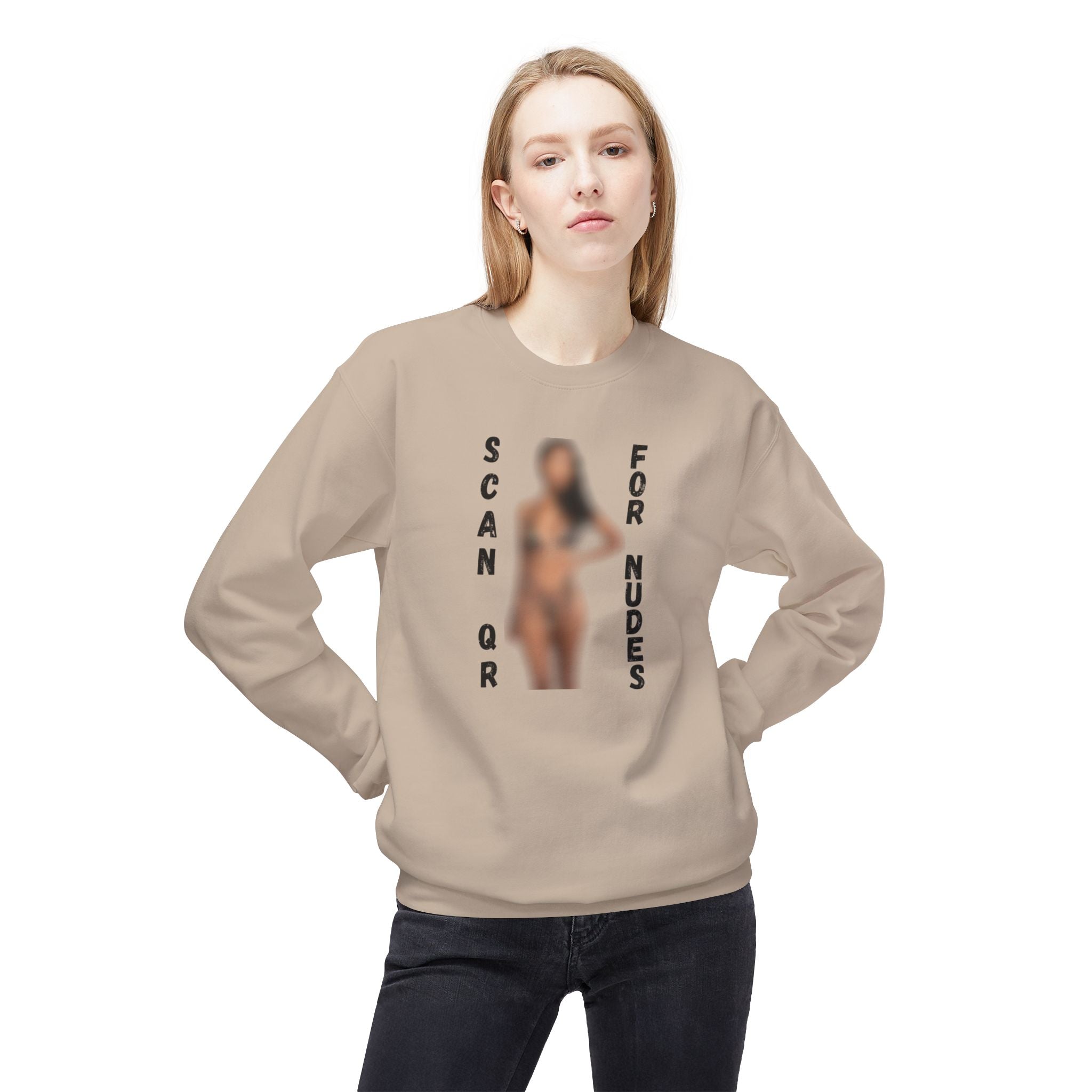 Scan For Nudes QR Woman Sweatshirt