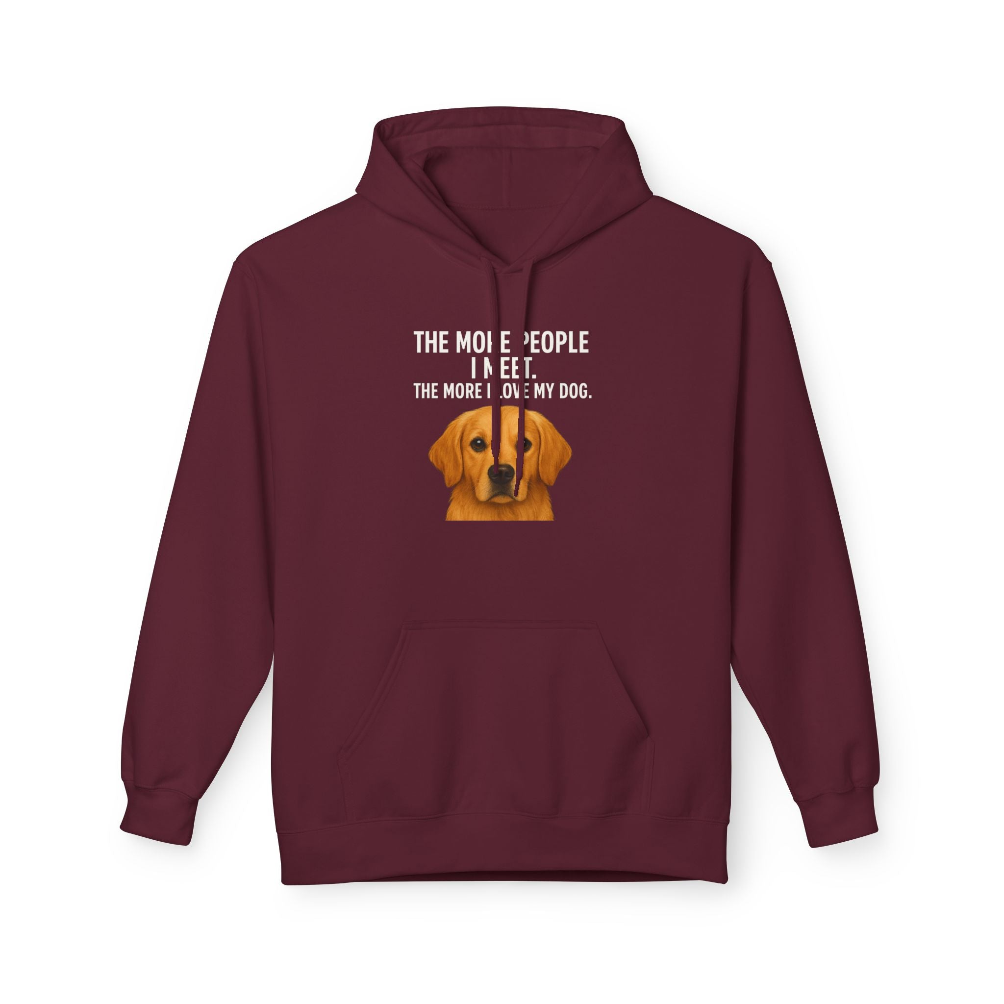 Love My Dog More Unisex Kangaroo Pocket Hoodie