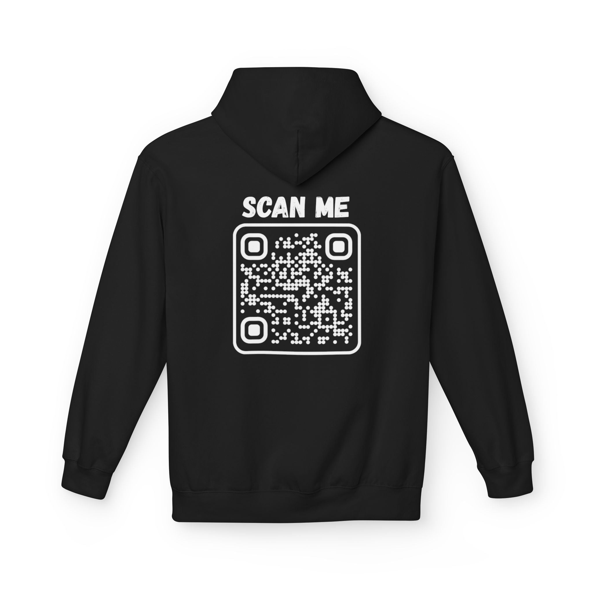 Scan For Nudes QR Woman Kangaroo Pockets Hoodie