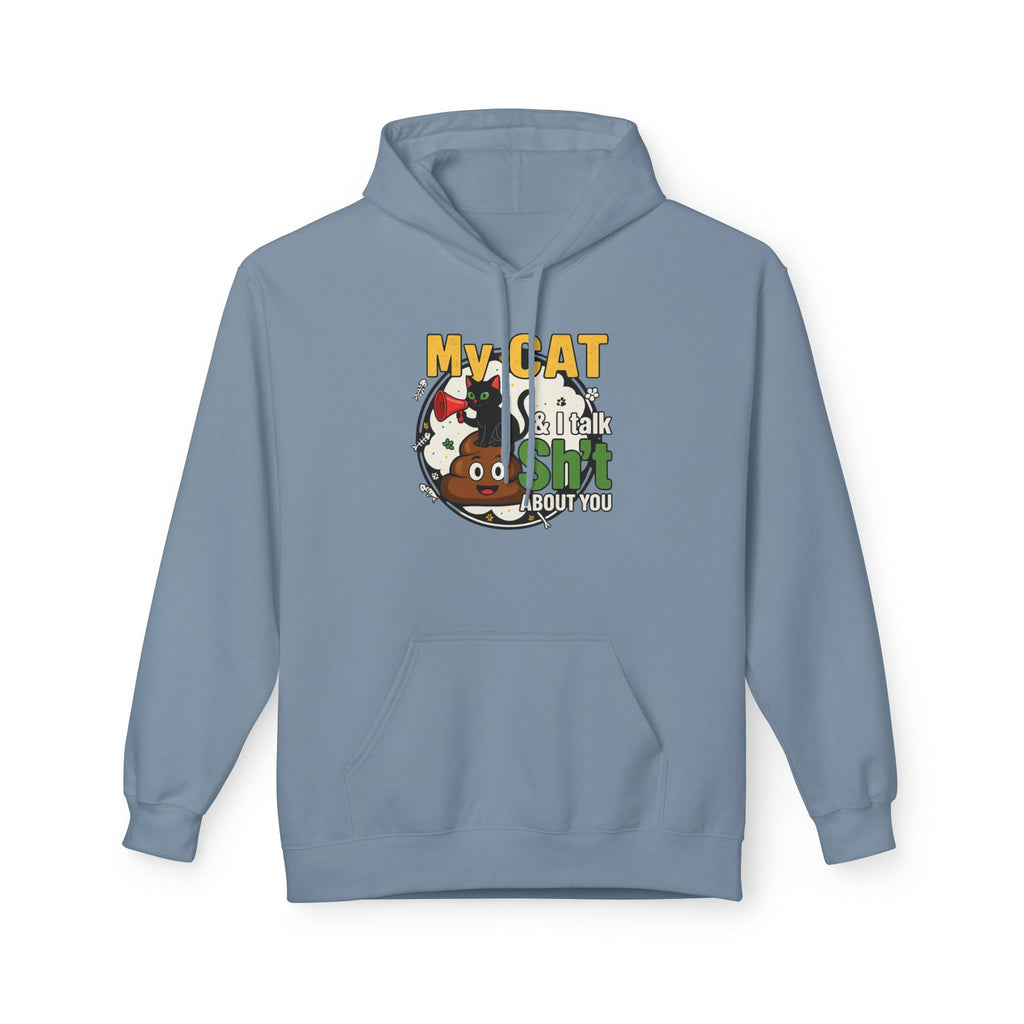 Cat Talk Sh*t Unisex Kangaroo Pocket Hoodie