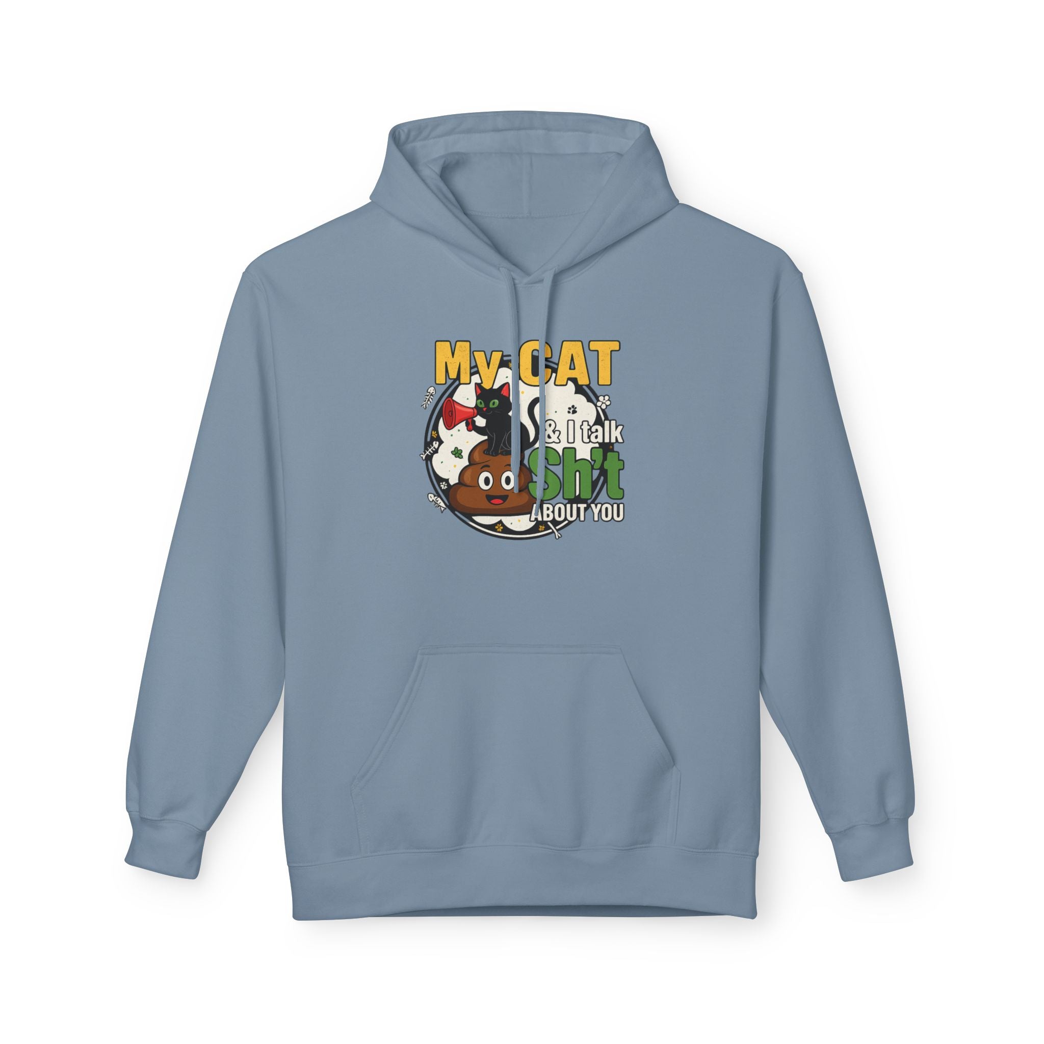 Cat Talk Sh*t Unisex Kangaroo Pocket Hoodie