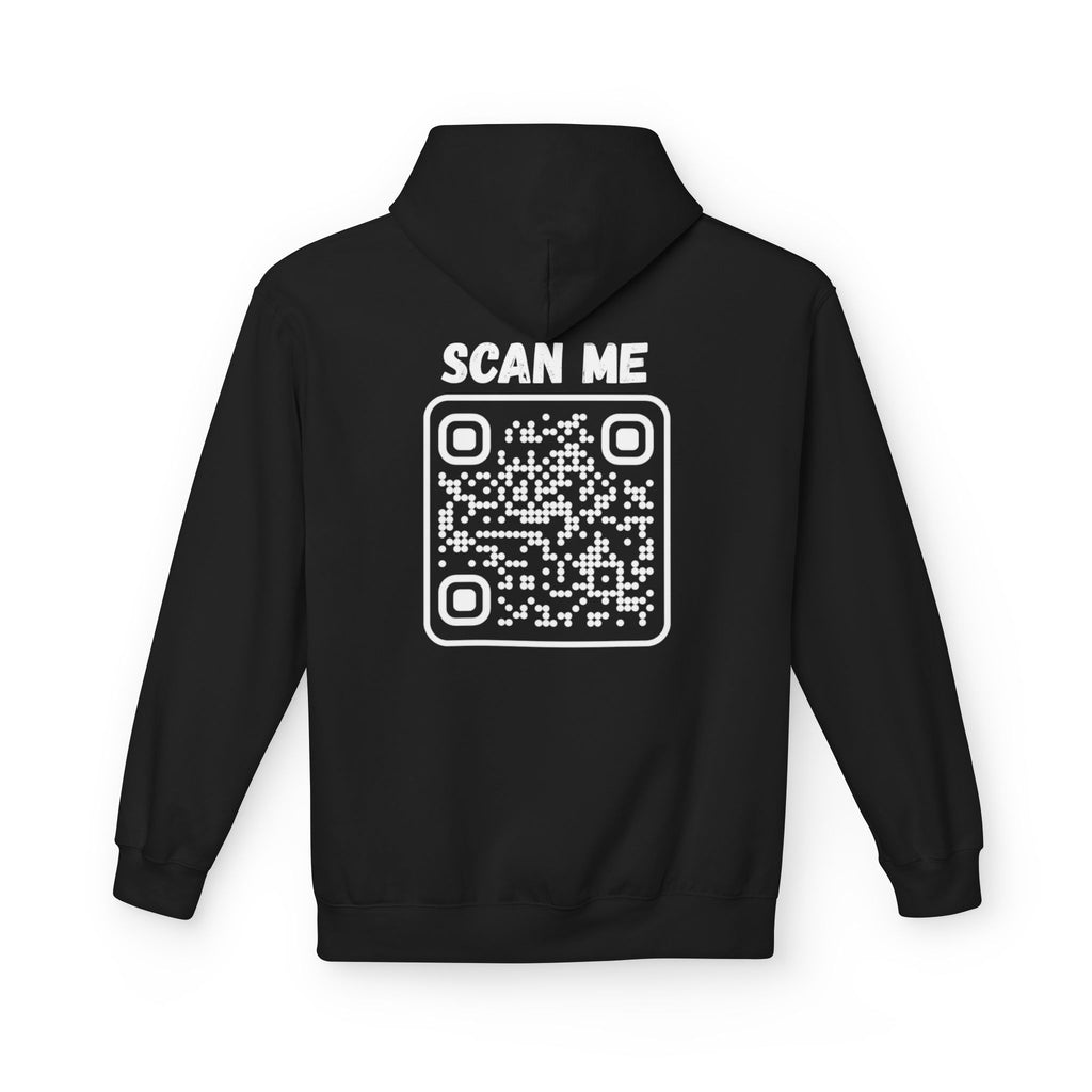 Scan For Nudes QR Man Kangaroo Pockets Hoodie
