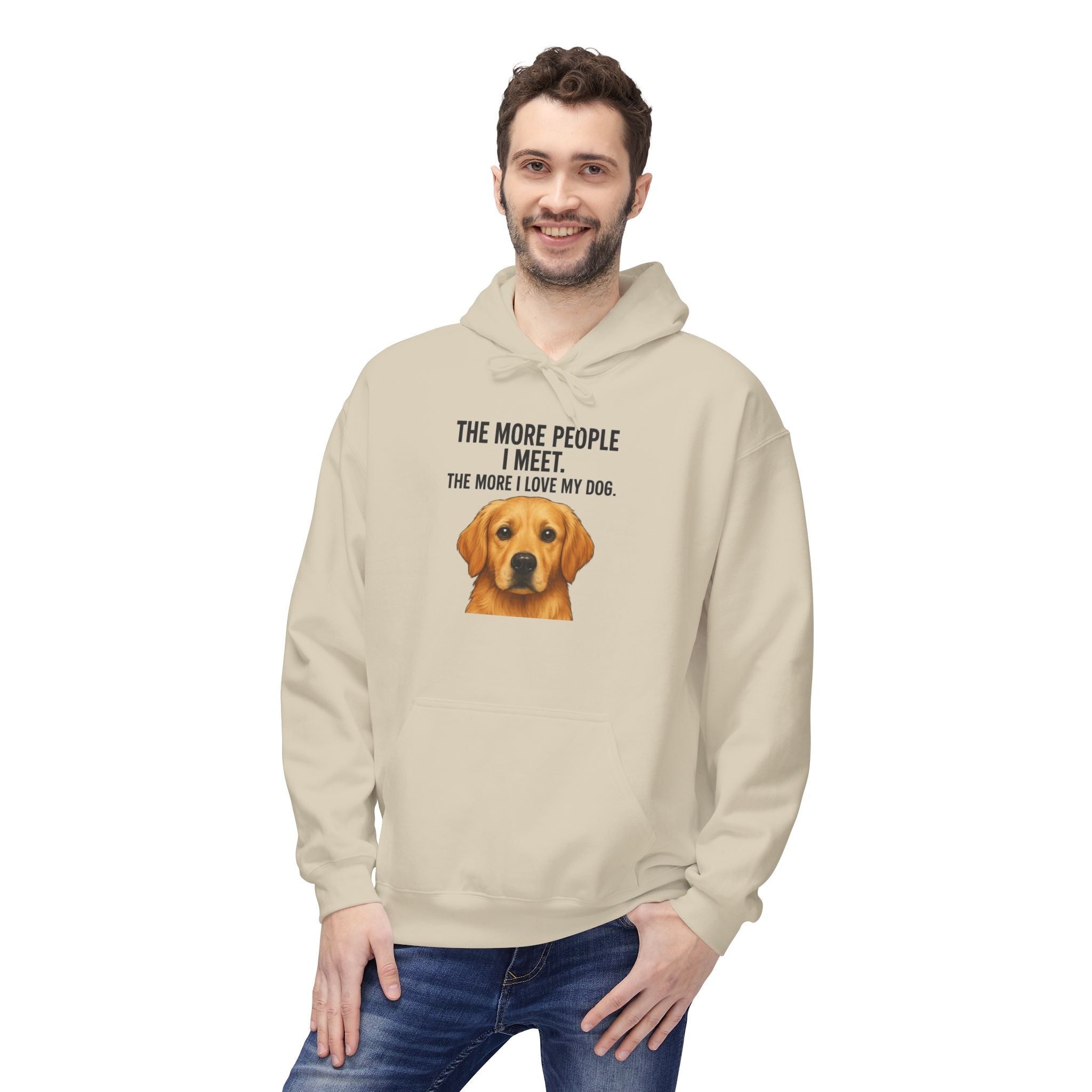 Love My Dog More Unisex Kangaroo Pocket Hoodie