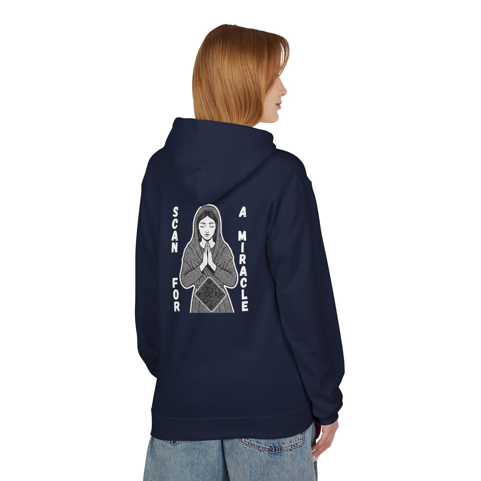 Miracle QR Unisex Kangaroo Pockets Hoodie