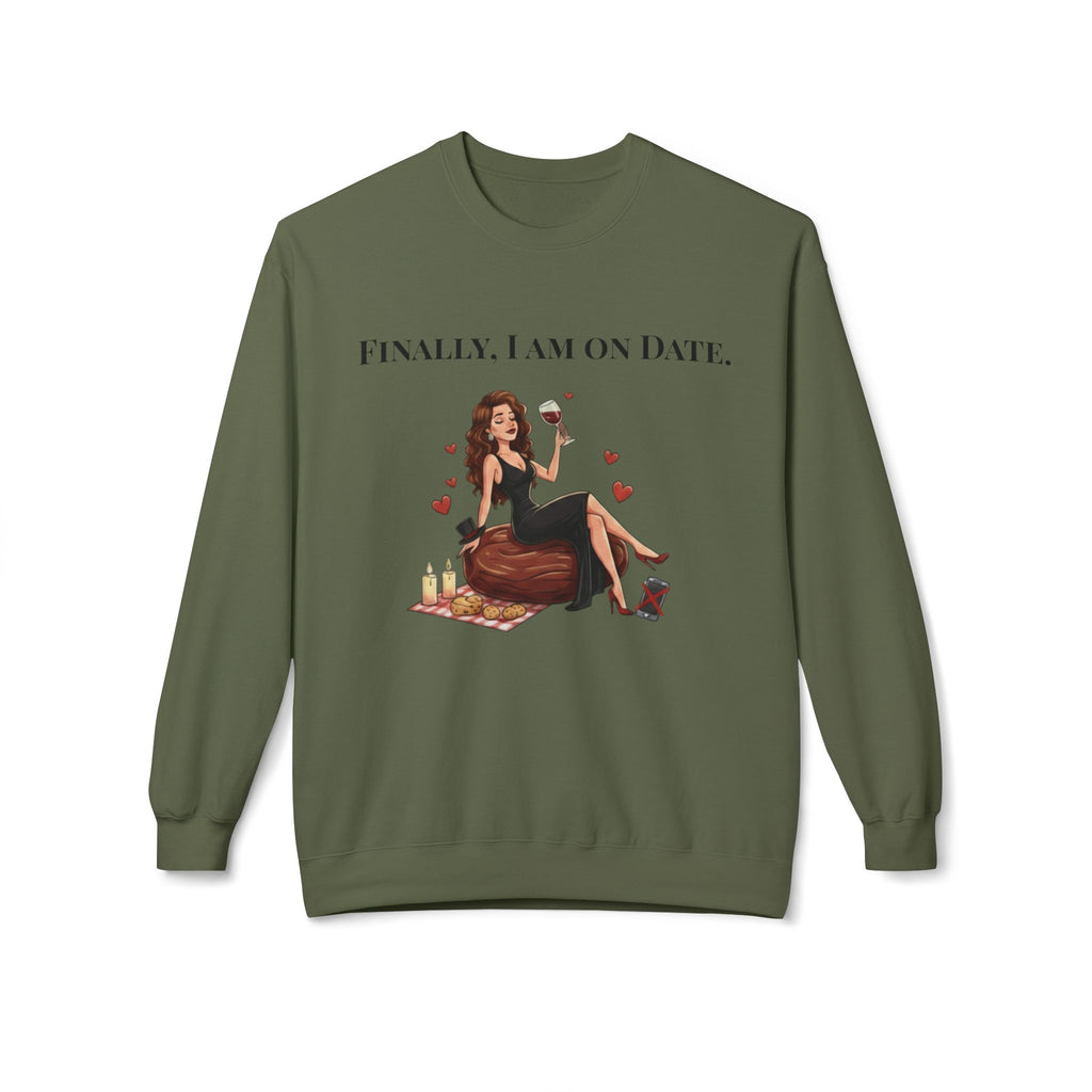 Finally On Date Woman Unisex Sweatshirt