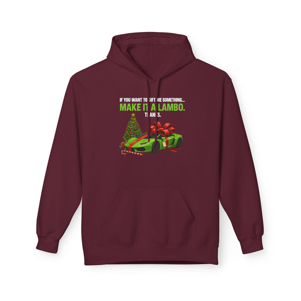 Christmas Gift Make It Lambo Unisex Kangaroo Pocket Hoodie