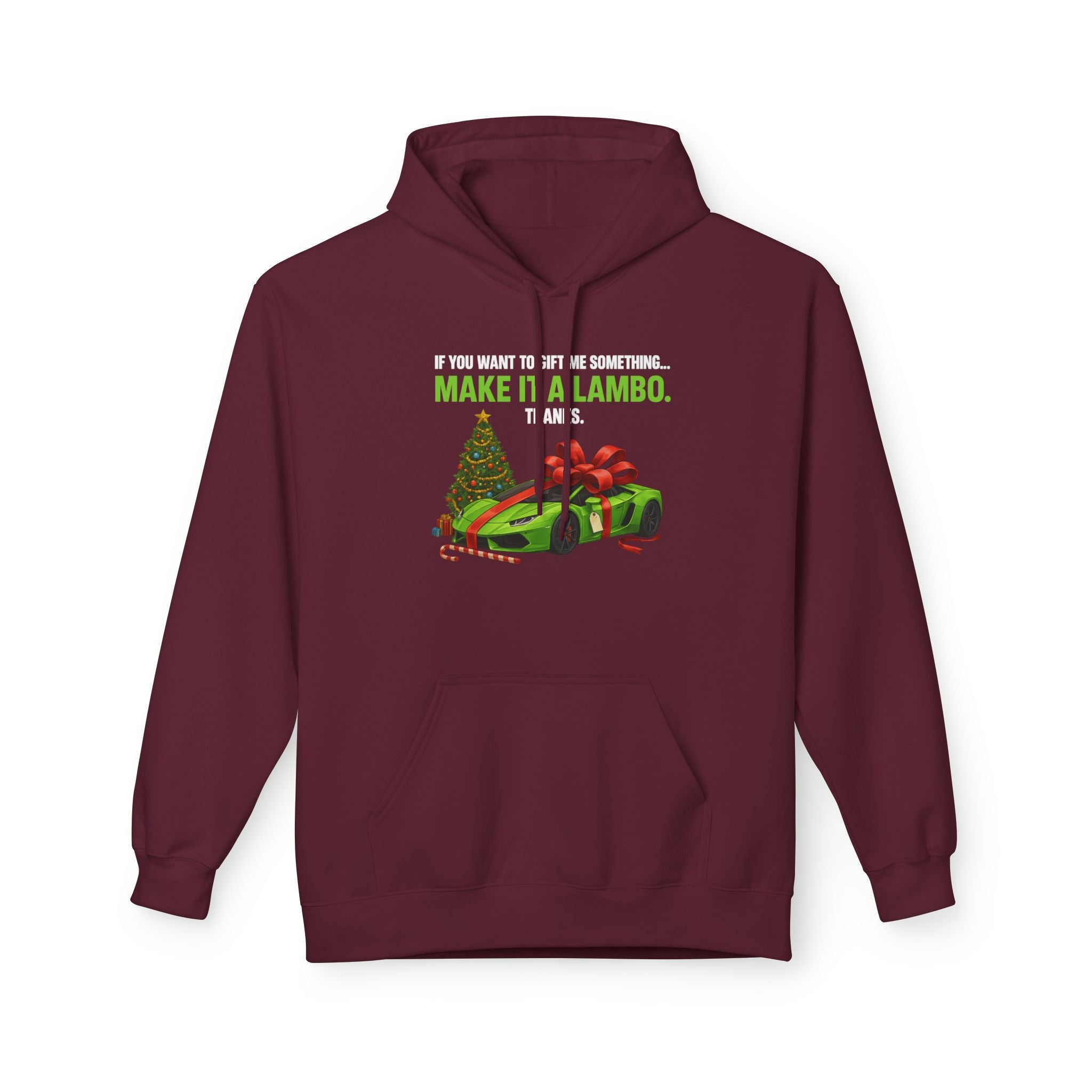 Christmas Gift Make It Lambo Unisex Kangaroo Pocket Hoodie