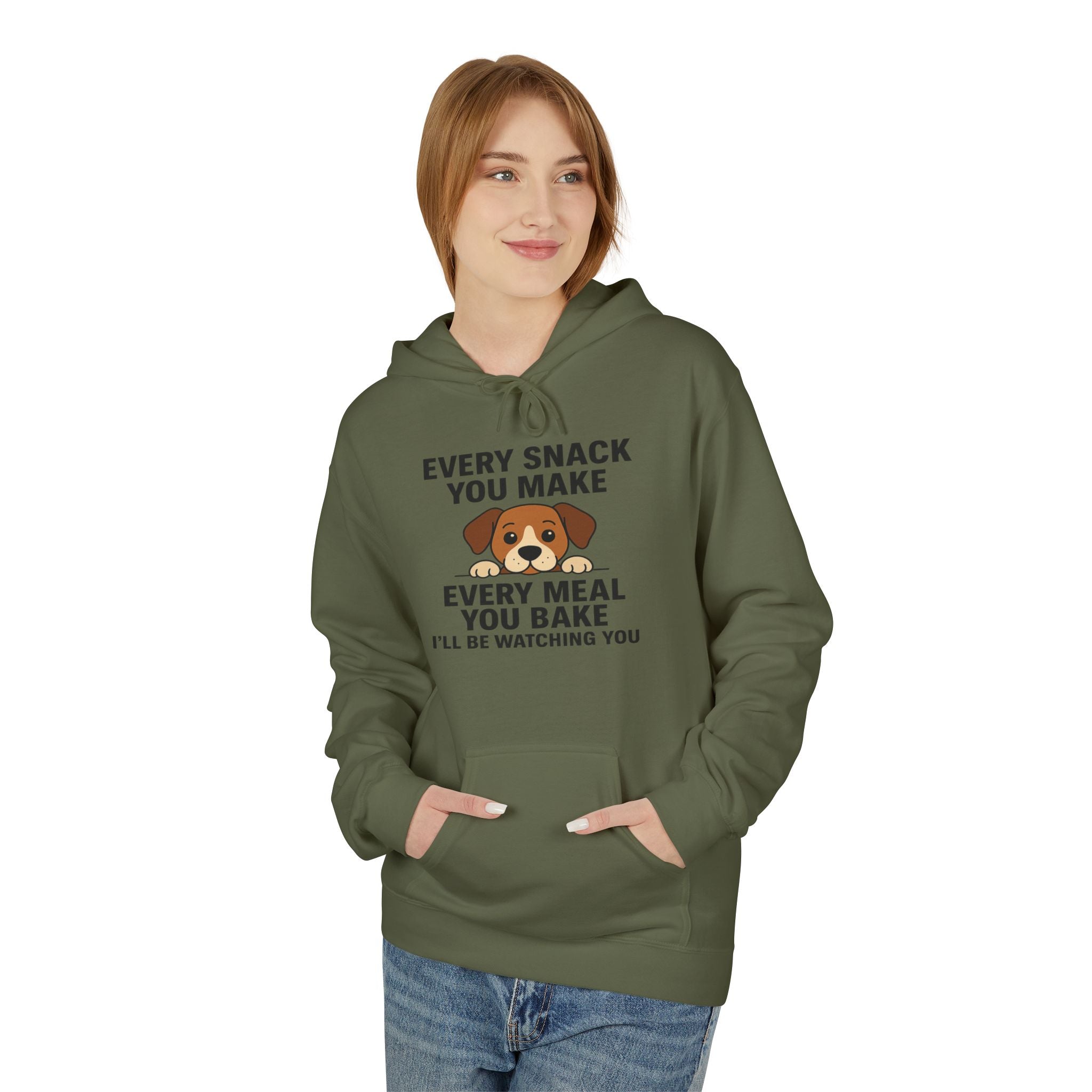 Dog Watching You Unisex Kangaroo Pocket Hoodie