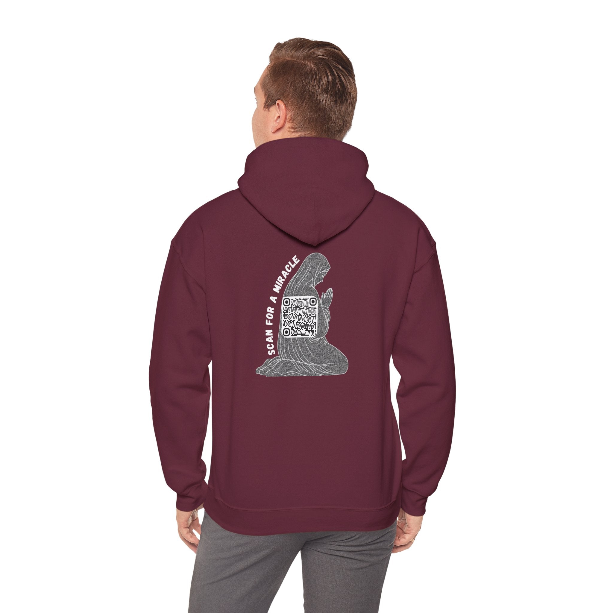 Miracle QR Unisex Kangaroo Pockets Hoodie