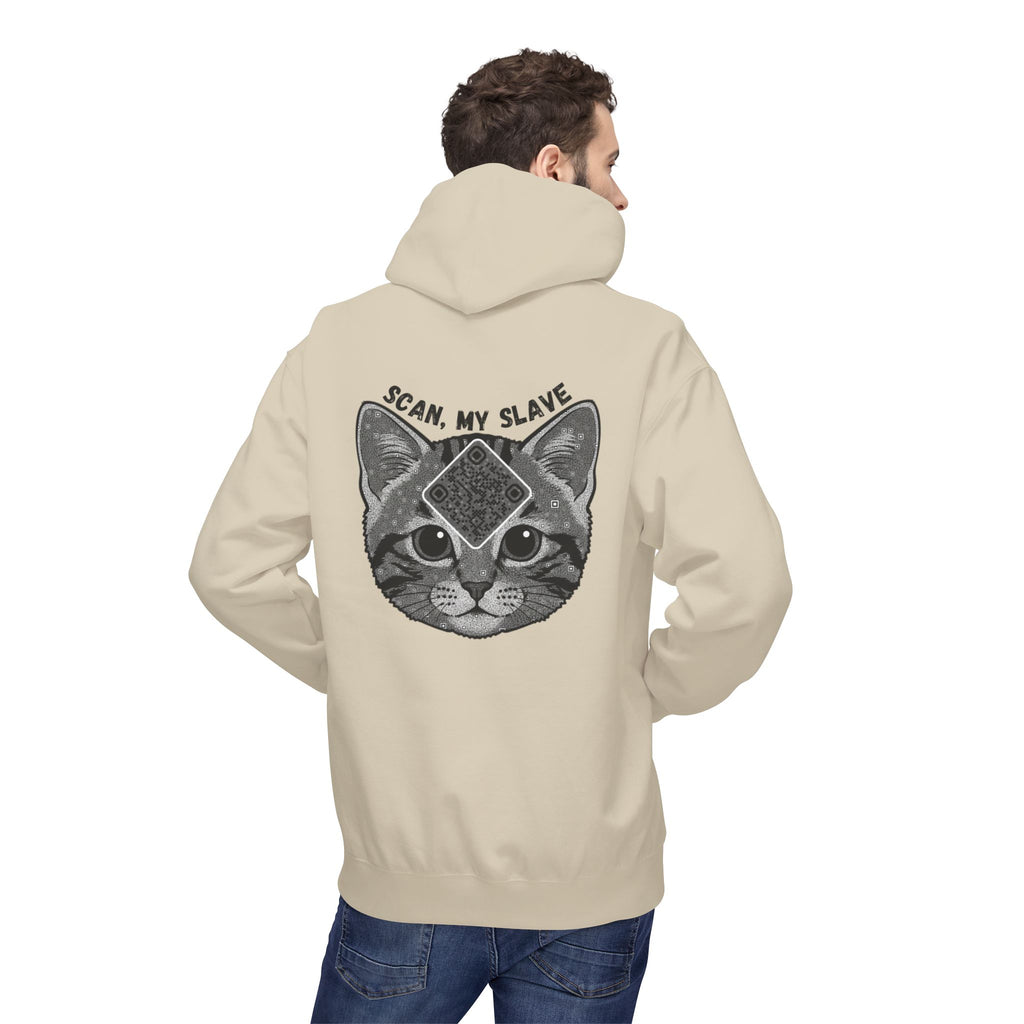Cat QR Unisex Kangaroo Pockets Hoodie