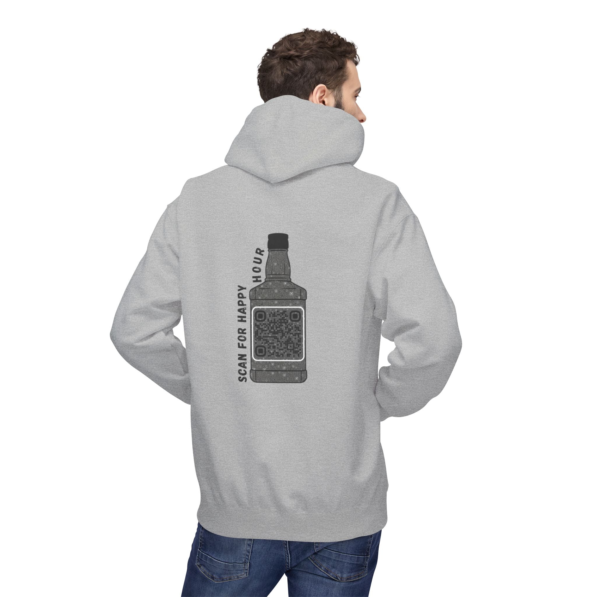 Whiskey QR Unisex Kangaroo Pockets Hoodie