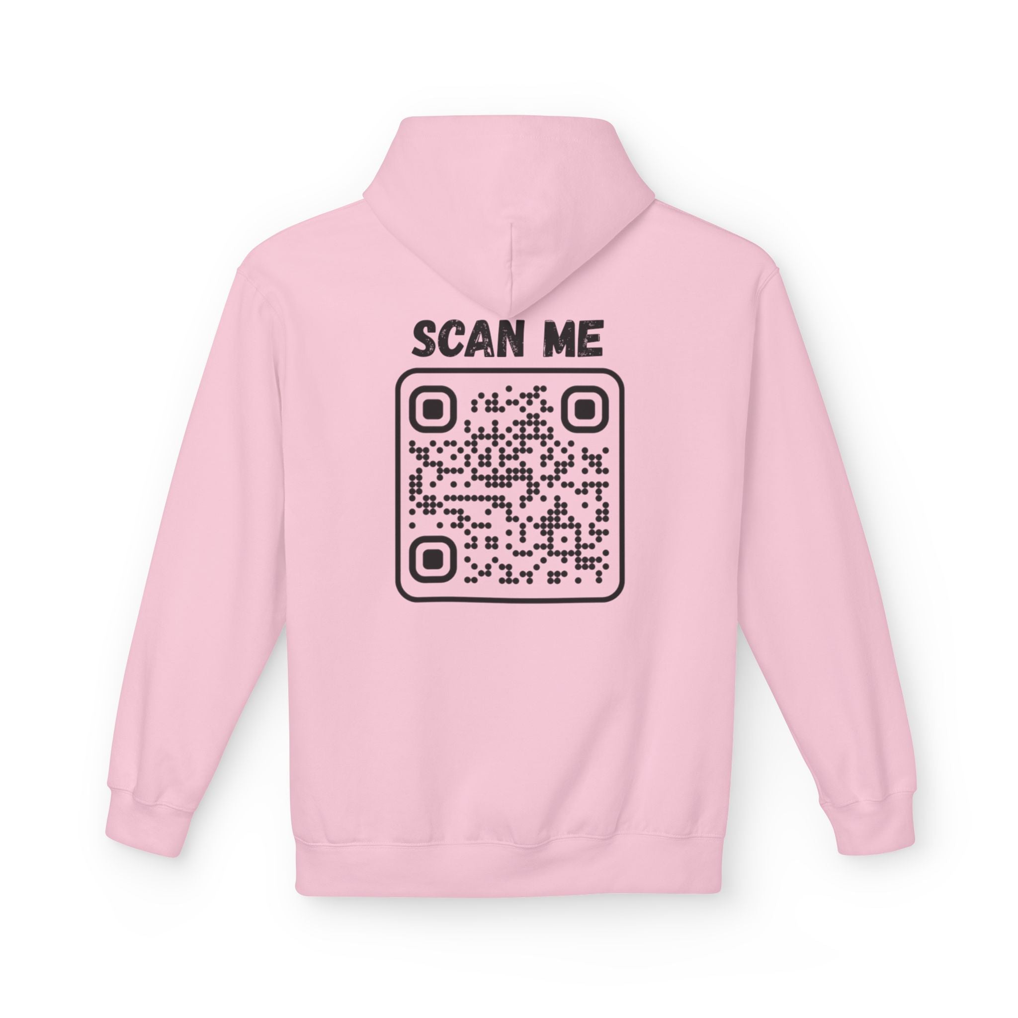 Scan For Nudes QR Man Kangaroo Pockets Hoodie