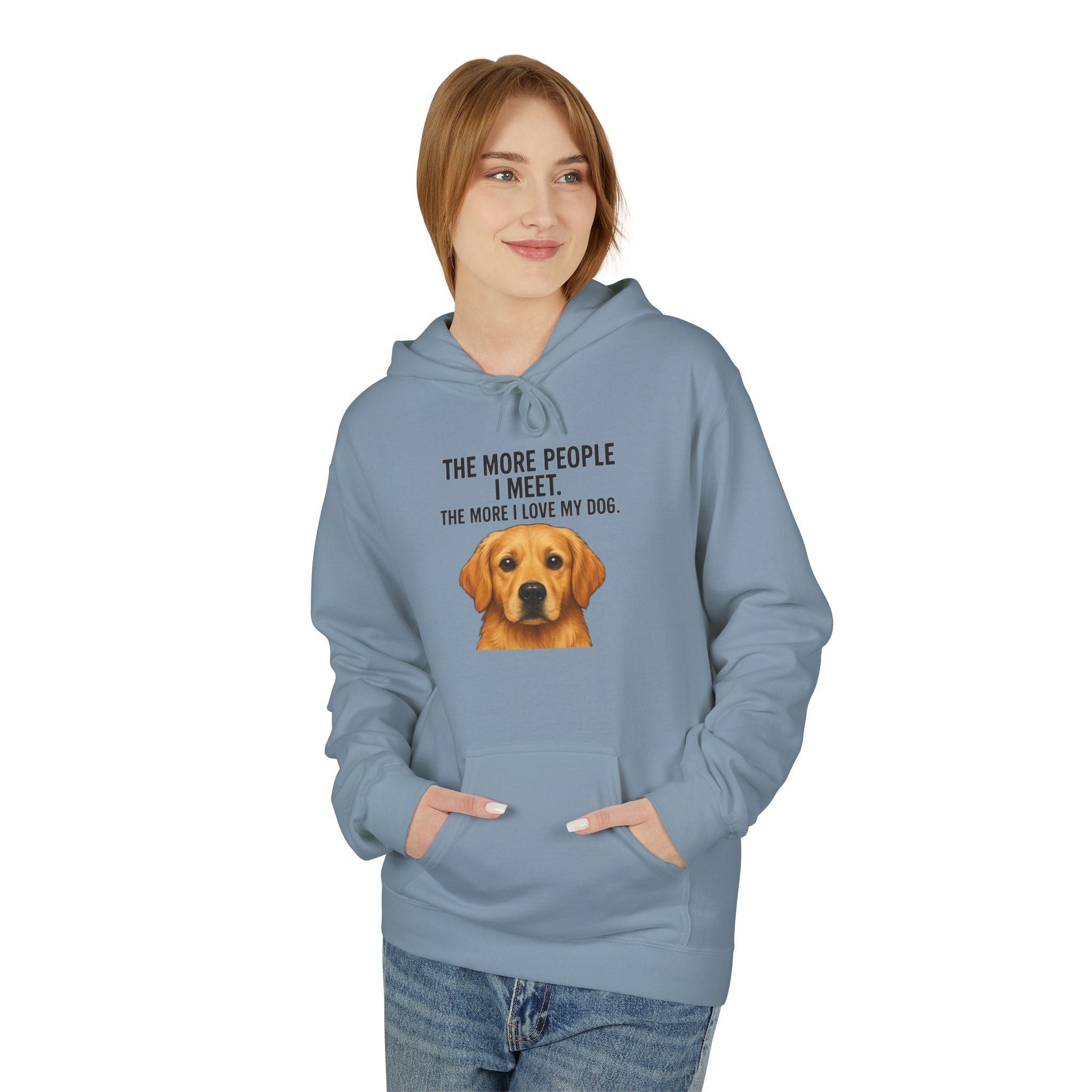 Love My Dog More Unisex Kangaroo Pocket Hoodie