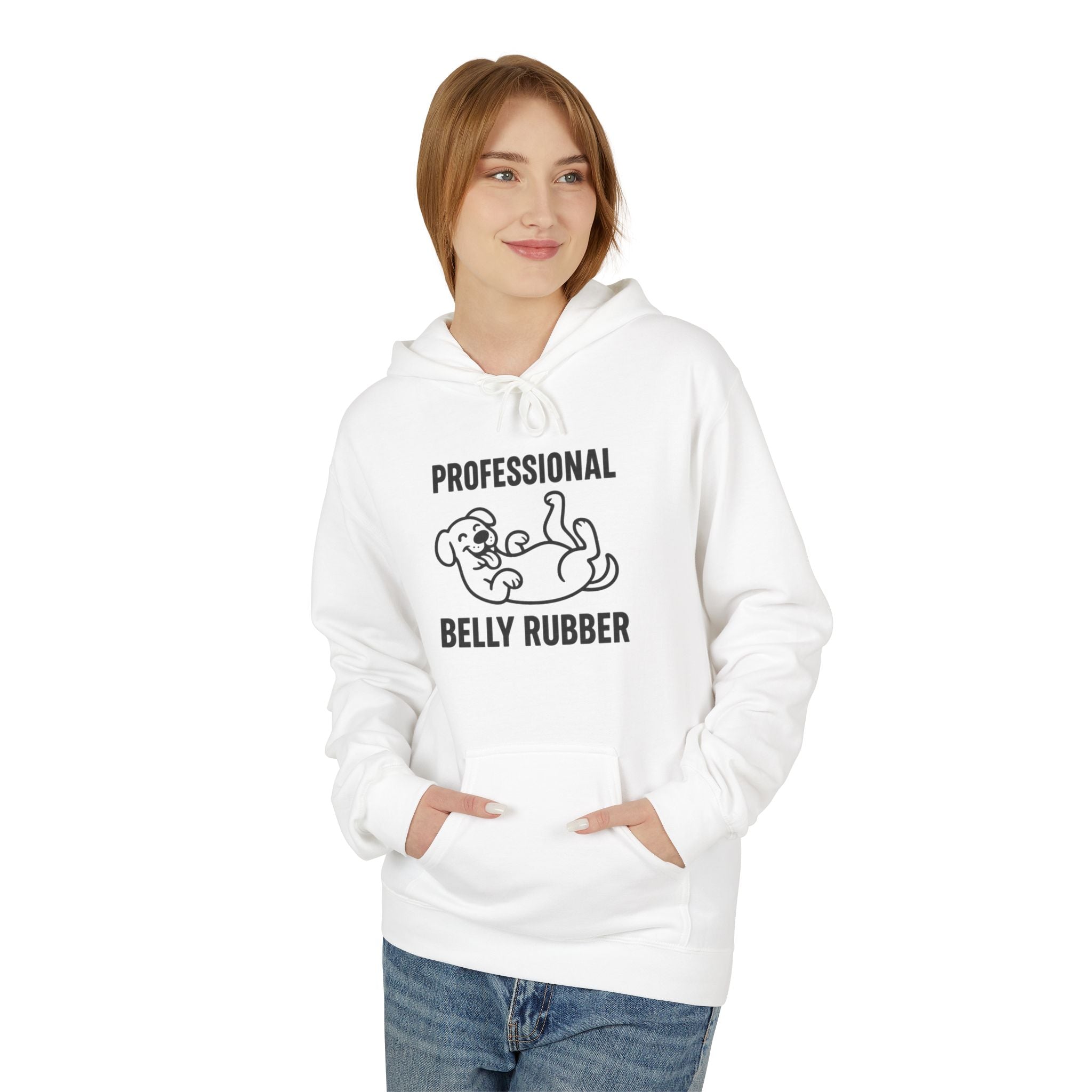 Dog Belly Rubber Unisex Kangaroo Pocket Hoodie