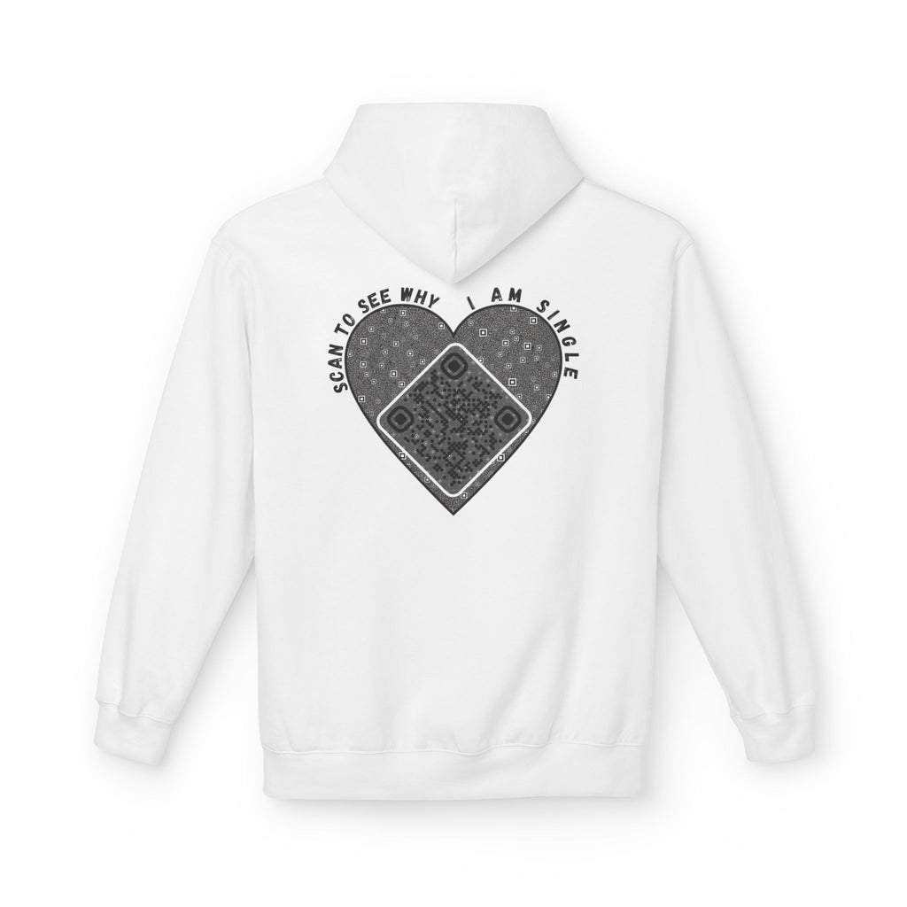 Heart QR Unisex Kangaroo Pockets Hoodie