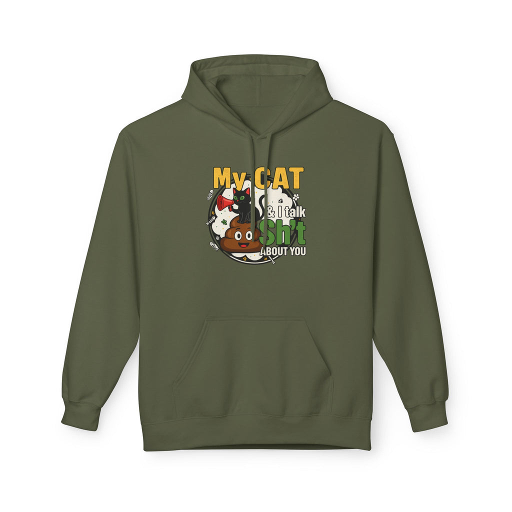 Cat Talk Sh*t Unisex Kangaroo Pocket Hoodie