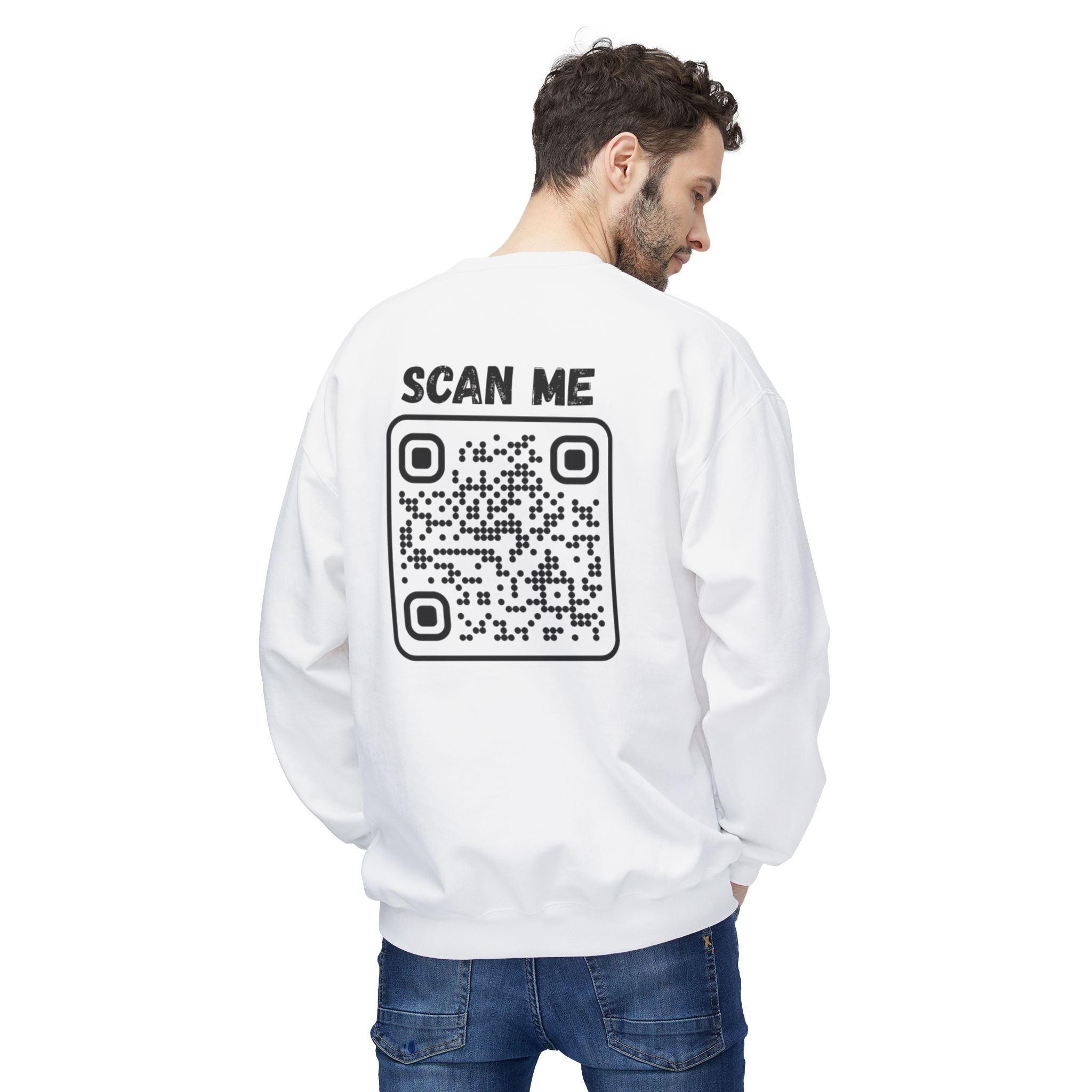 Scan For Nudes QR Man Sweatshirt