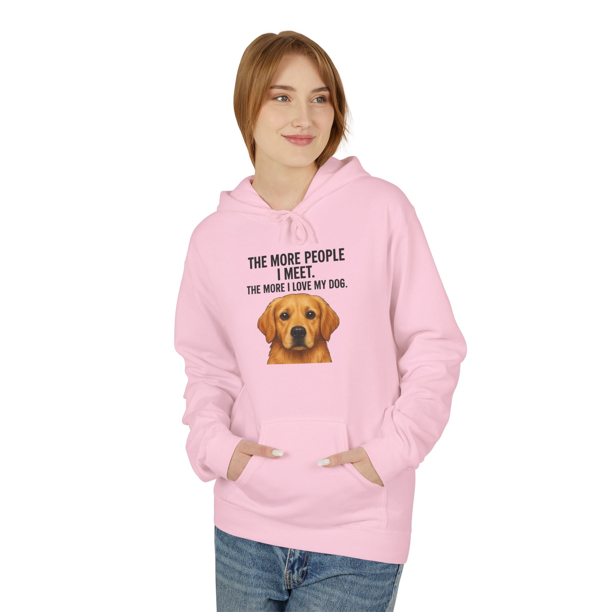 Love My Dog More Unisex Kangaroo Pocket Hoodie