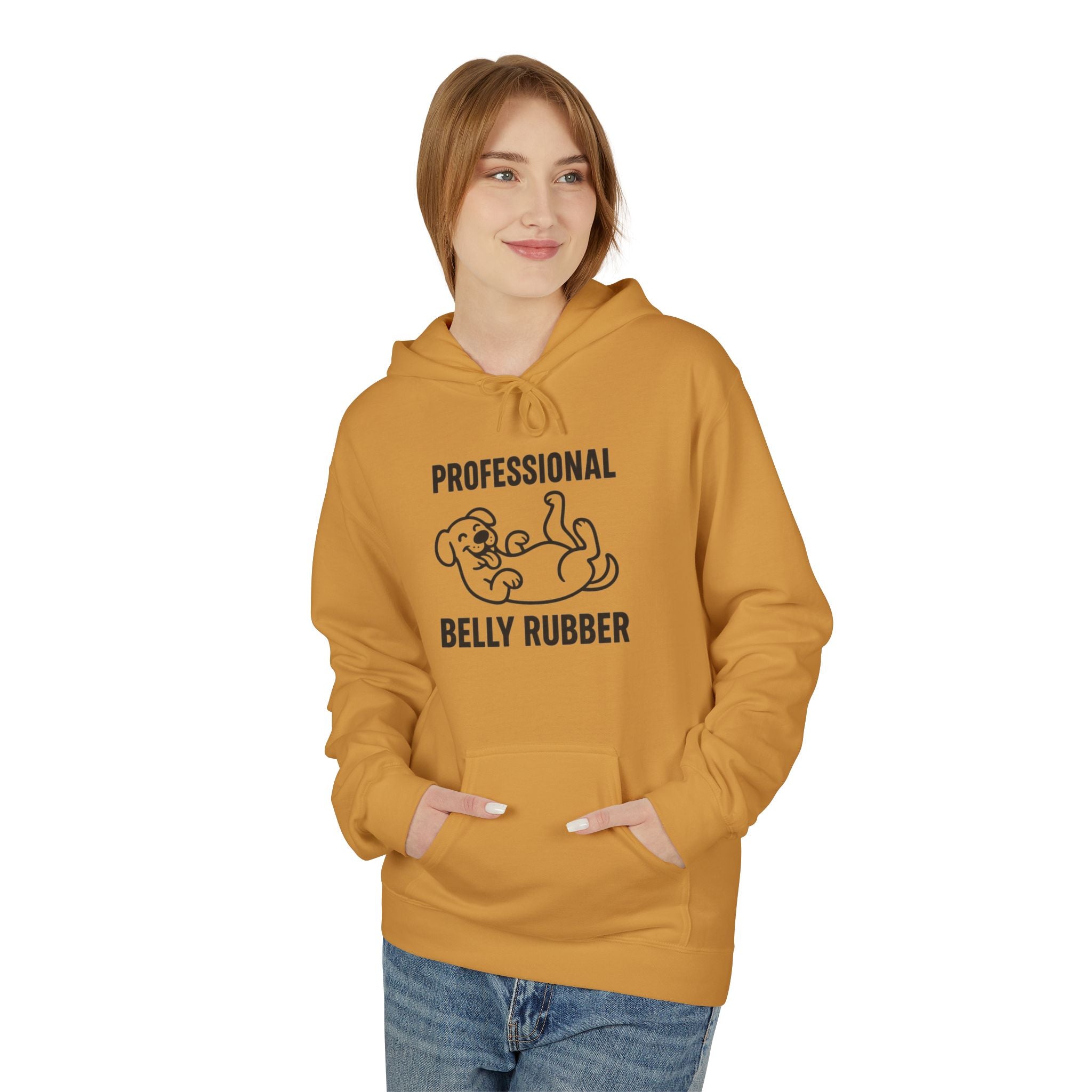 Dog Belly Rubber Unisex Kangaroo Pocket Hoodie