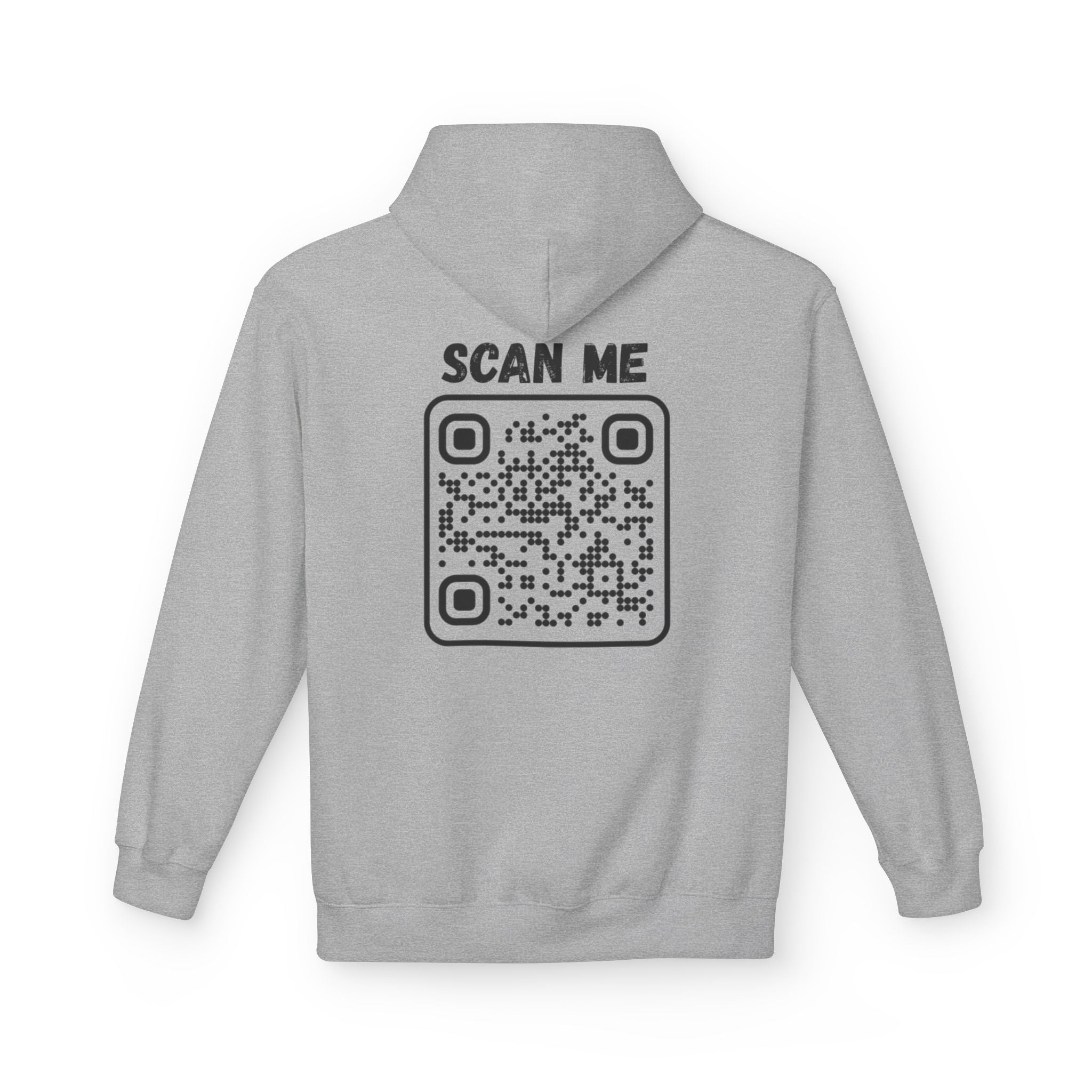 Scan For Nudes QR Man Kangaroo Pockets Hoodie