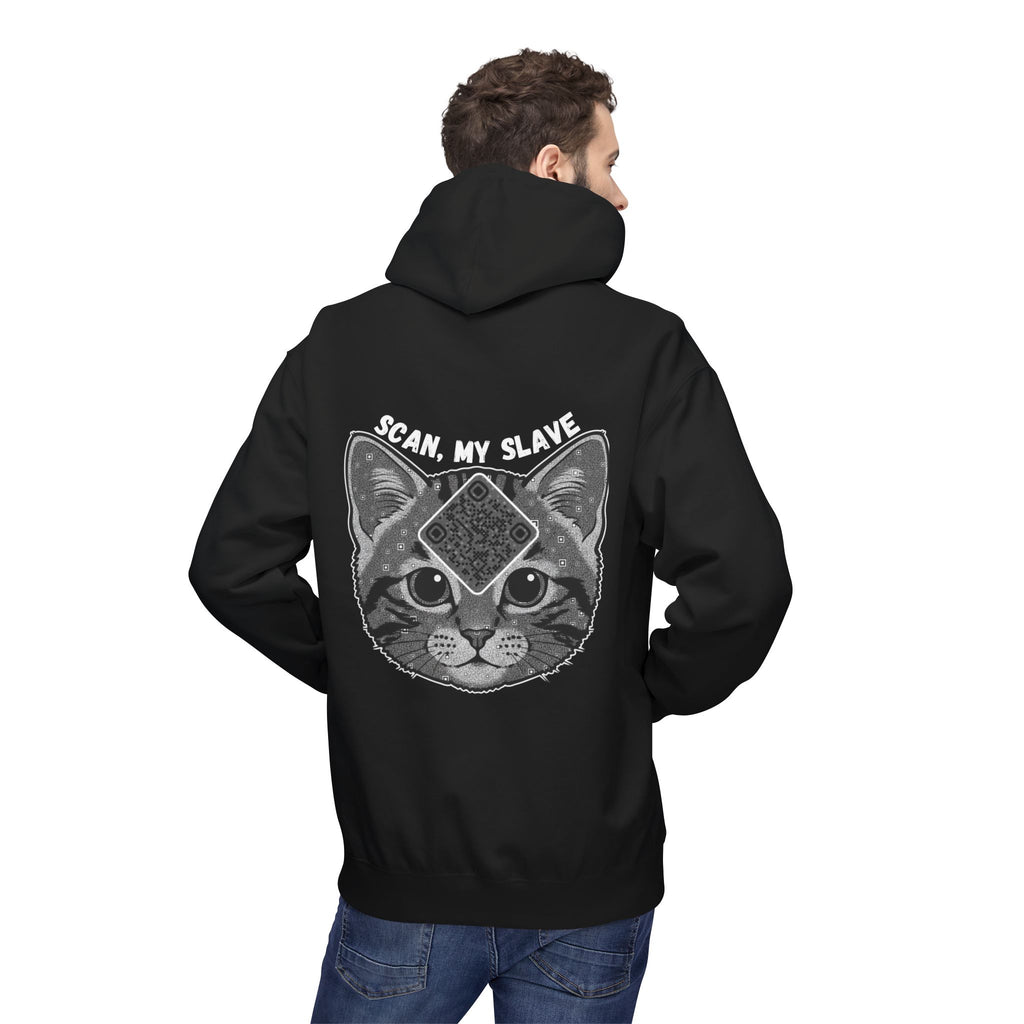 Cat QR Unisex Kangaroo Pockets Hoodie