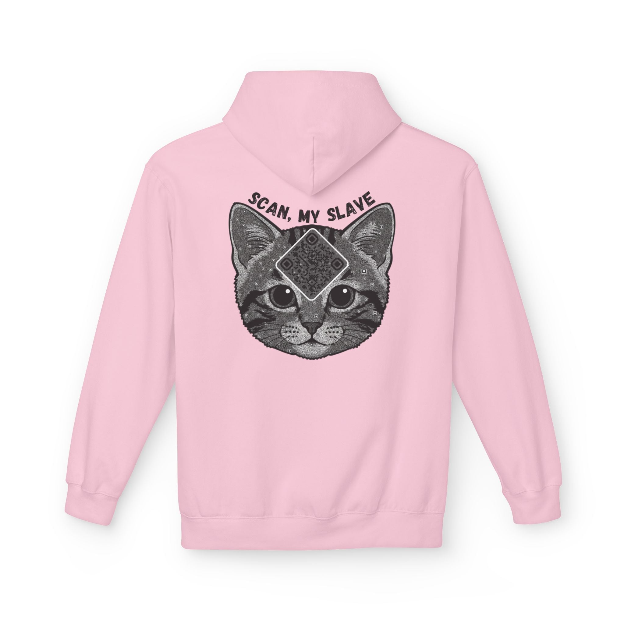 Cat QR Unisex Kangaroo Pockets Hoodie