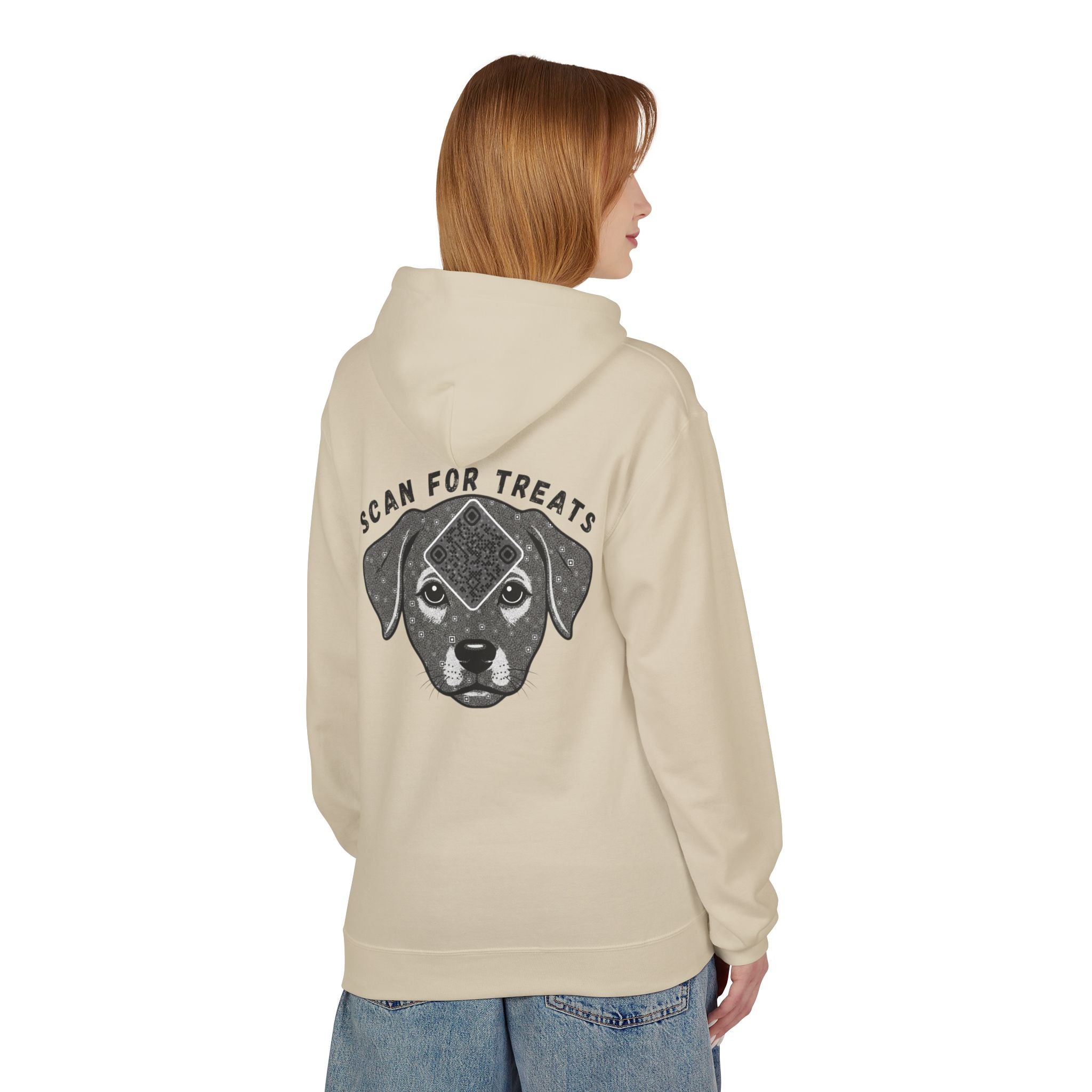 Dog QR Unisex Kangaroo Pockets Hoodie
