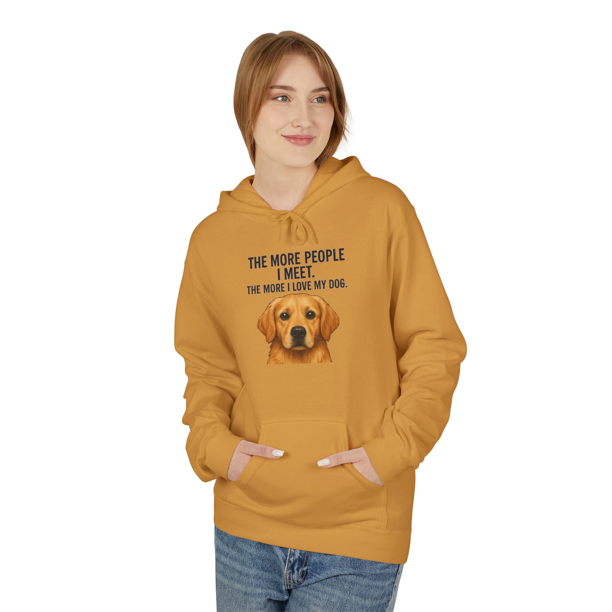Love My Dog More Unisex Kangaroo Pocket Hoodie
