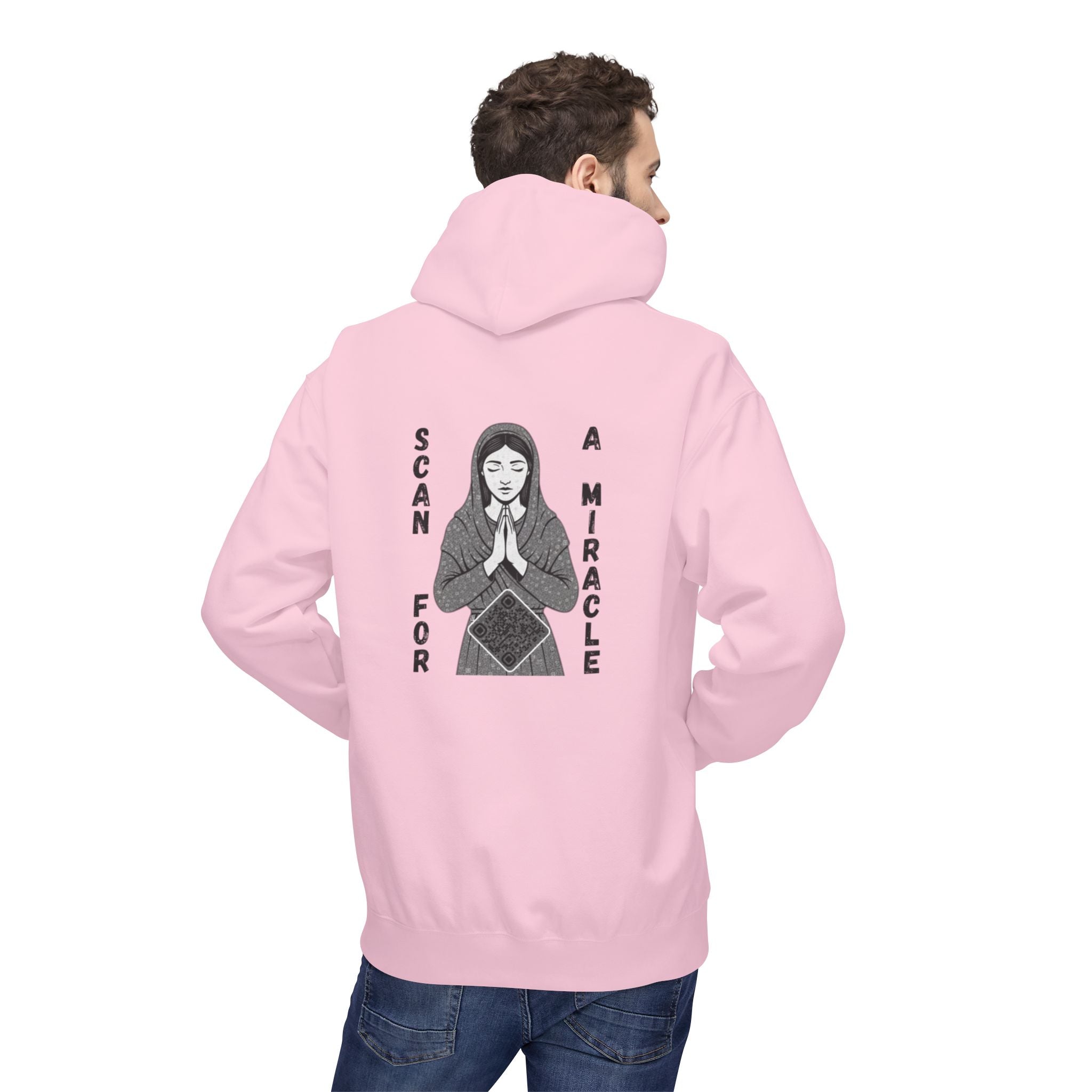 Miracle QR Unisex Kangaroo Pockets Hoodie